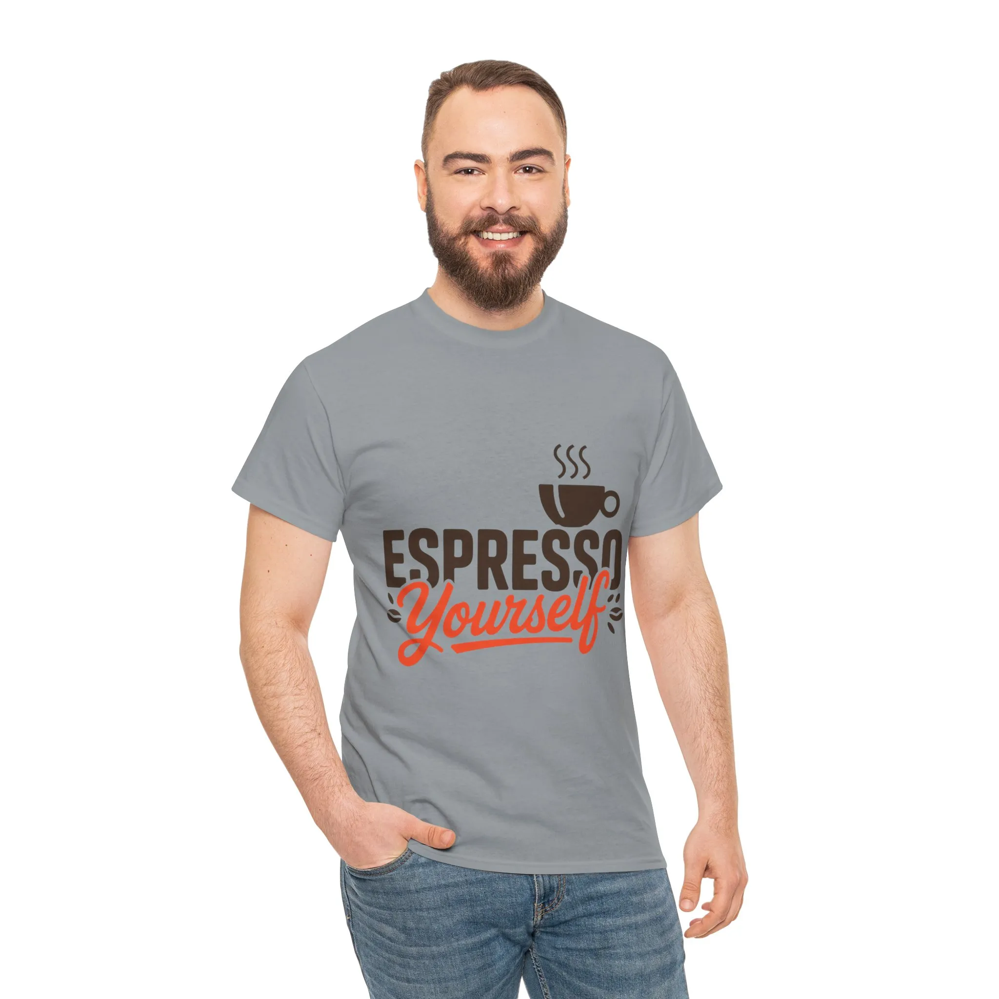 Espresso Yourself Mens T-Shirt, Funny Coffee Graphic Tee, Coffee Tee, Coffee Humor - Image 11
