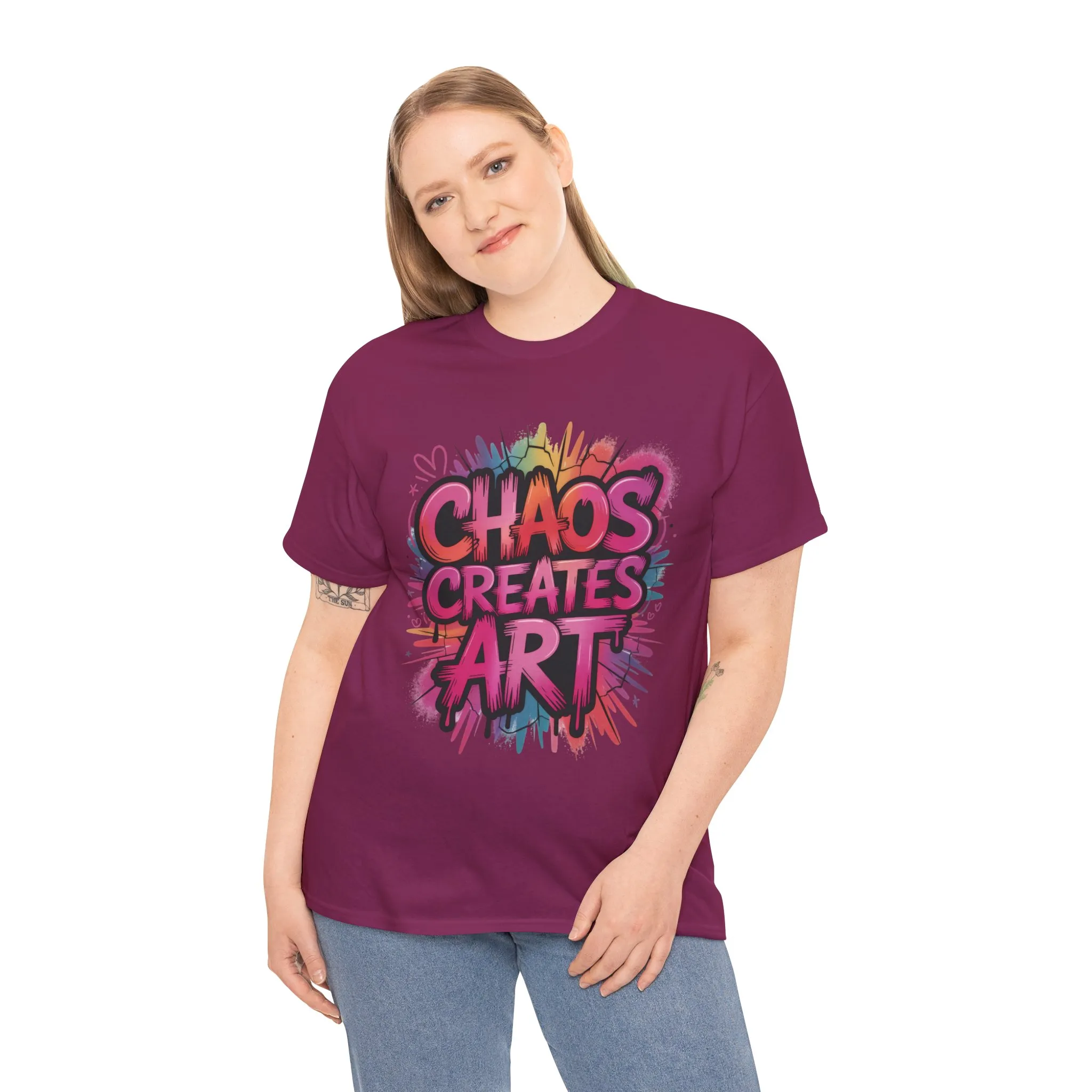 Chaos Creates Art Colorful Graffiti Womens Graphic Tee, Graffiti Shirt, Streetwear Tee - Image 27
