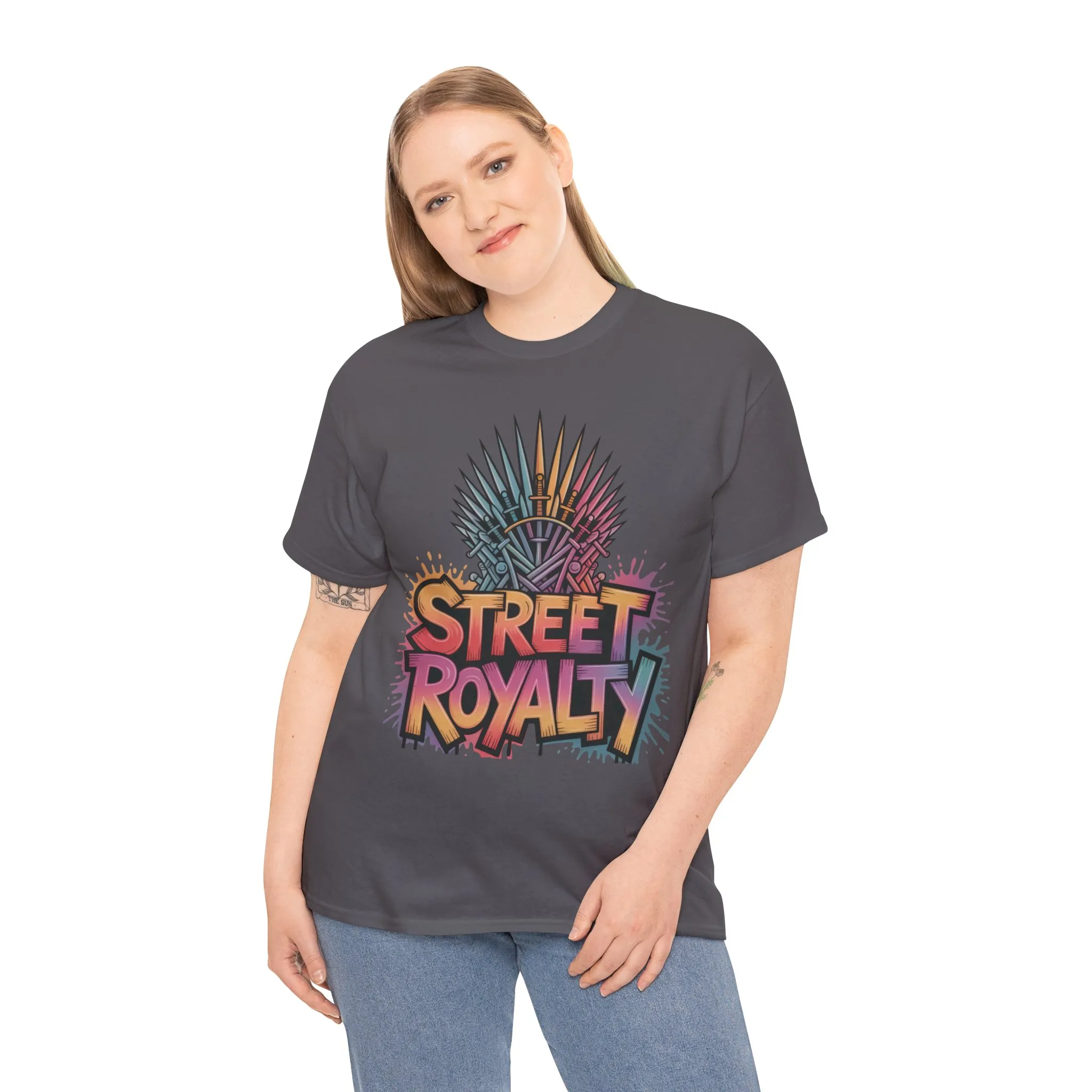 Street Royalty Women's T-Shirt, Graffiti Crown Graphic Tee, Urban Streetwear Top for Trendy Skater Girls - Image 11