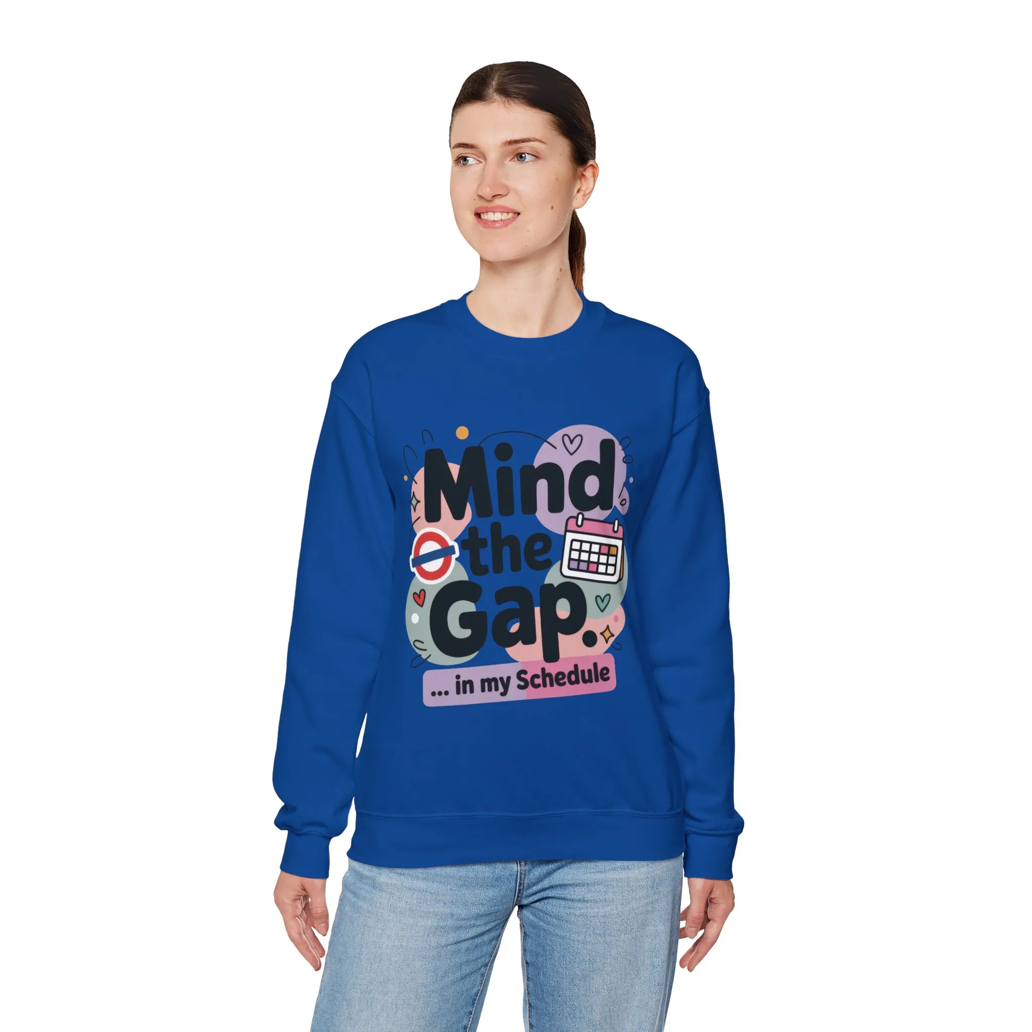 Funny Women's Sweatshirt, Mind The Gap, Office Humor Graphic Pullover - Image 21