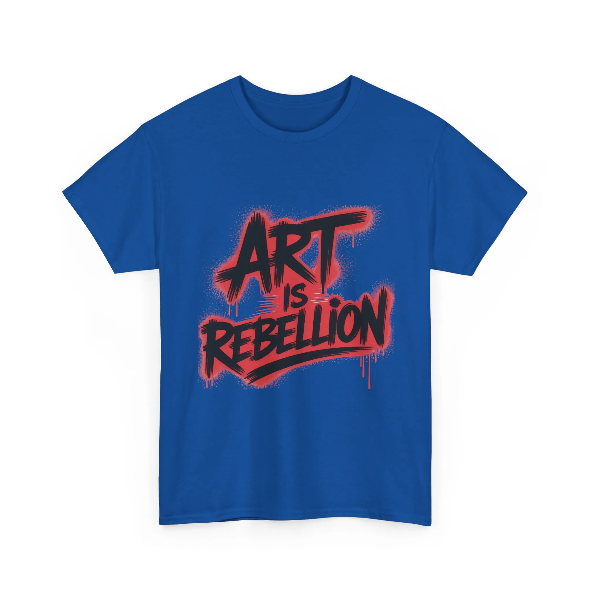 Men's Heavy Cotton Tee, Art Is Rebellion Men's T-Shirt, Graffiti Street Art Graphic Tee, Urban Skate Punk Style Shirt - Image 16