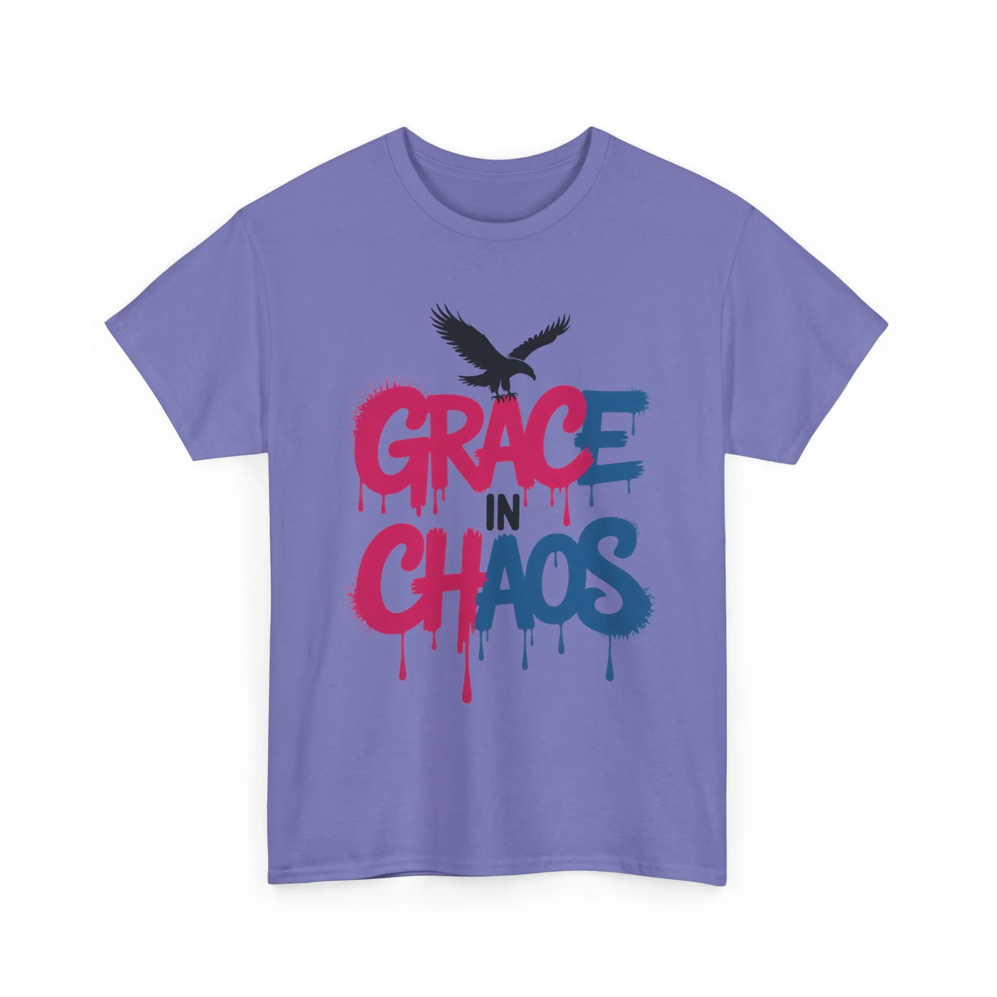 Women's Graffiti T-Shirt, Grace in Chaos Dripping Street Art Tee, Bold Urban Graphic Shirt - Image 16