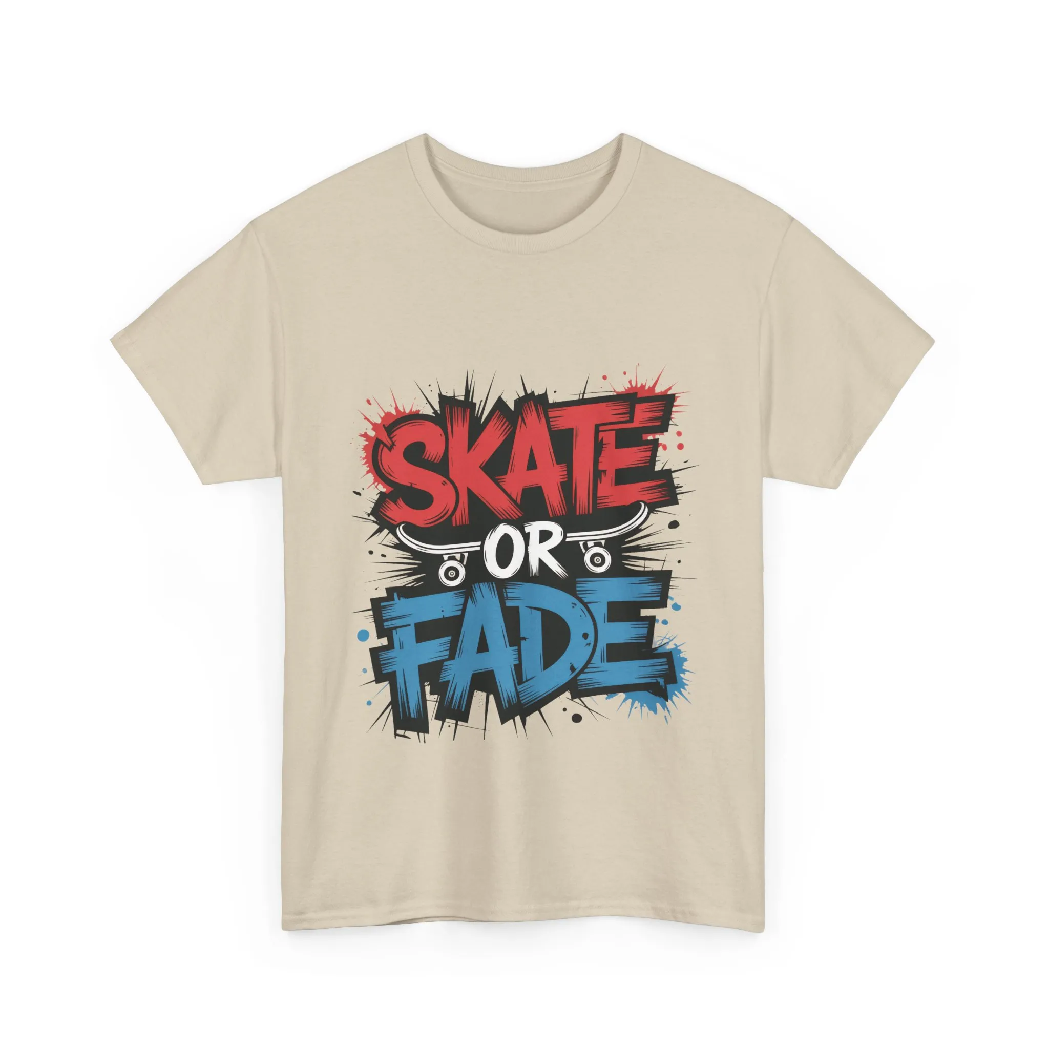 Skate Or Fade Men's T-Shirt, Graffiti Skateboarding Graphic Tee, Urban Streetwear Skater Top - Image 4