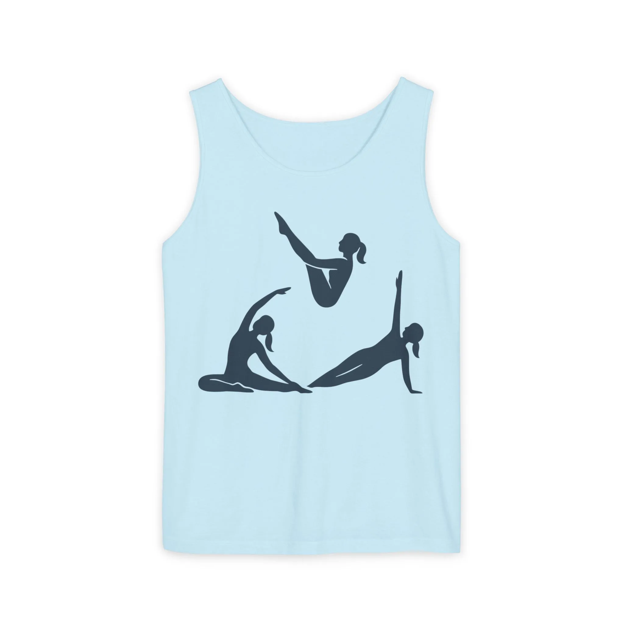 Womens Garment-Dyed Tank Top, Womens Pilates Tank Top, Yoga Fitness Graphic Top, Cute Workout Gym Shirt - Image 7