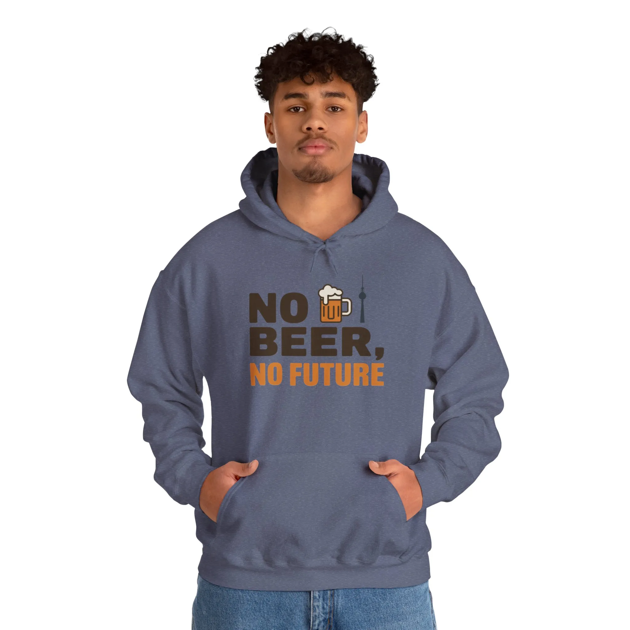 Mens Heavy Blend™ Hooded Sweatshirt, No Beer No Future Funny Beer Hoodie for Men - Image 35