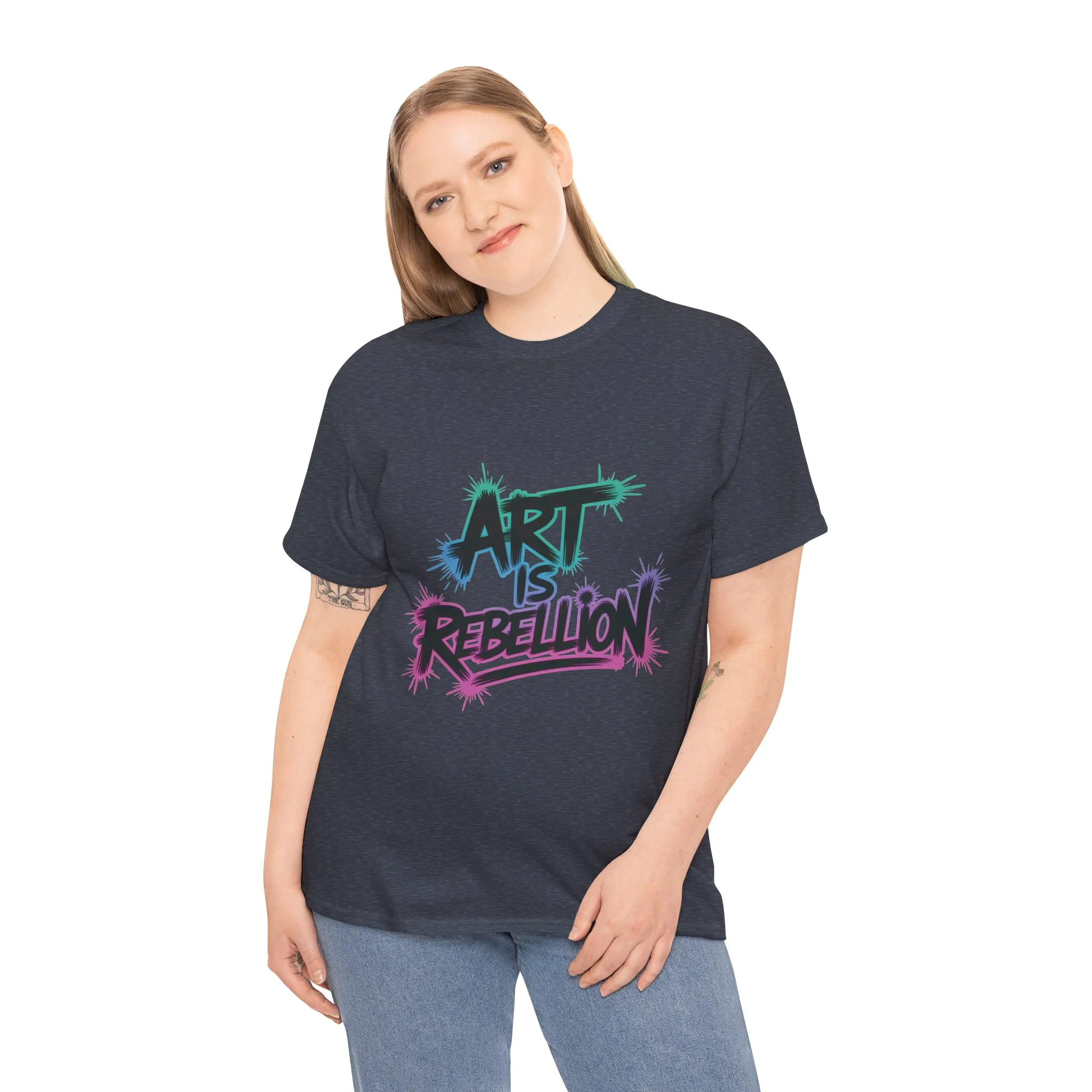 Art Is Rebellion Women's Graphic T-Shirt, Graffiti Street Art Tee, Bold Rebel Statement Top - Image 21