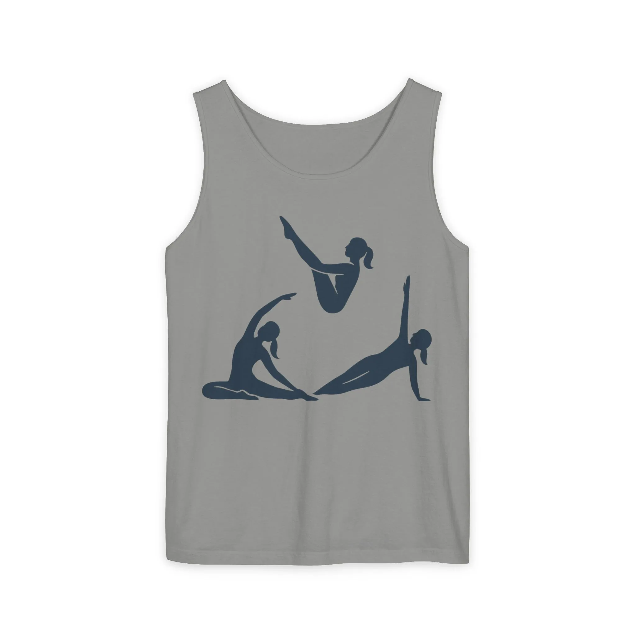 Womens Garment-Dyed Tank Top, Womens Pilates Tank Top, Yoga Fitness Graphic Top, Cute Workout Gym Shirt