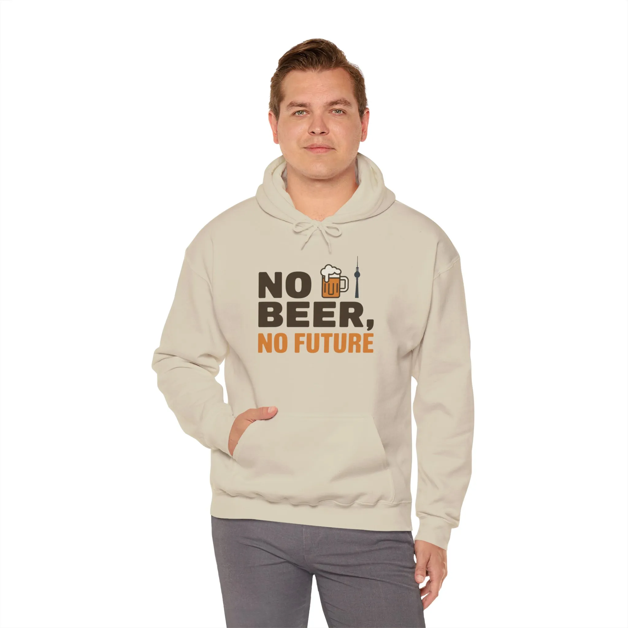 Mens Heavy Blend™ Hooded Sweatshirt, No Beer No Future Funny Beer Hoodie for Men - Image 12