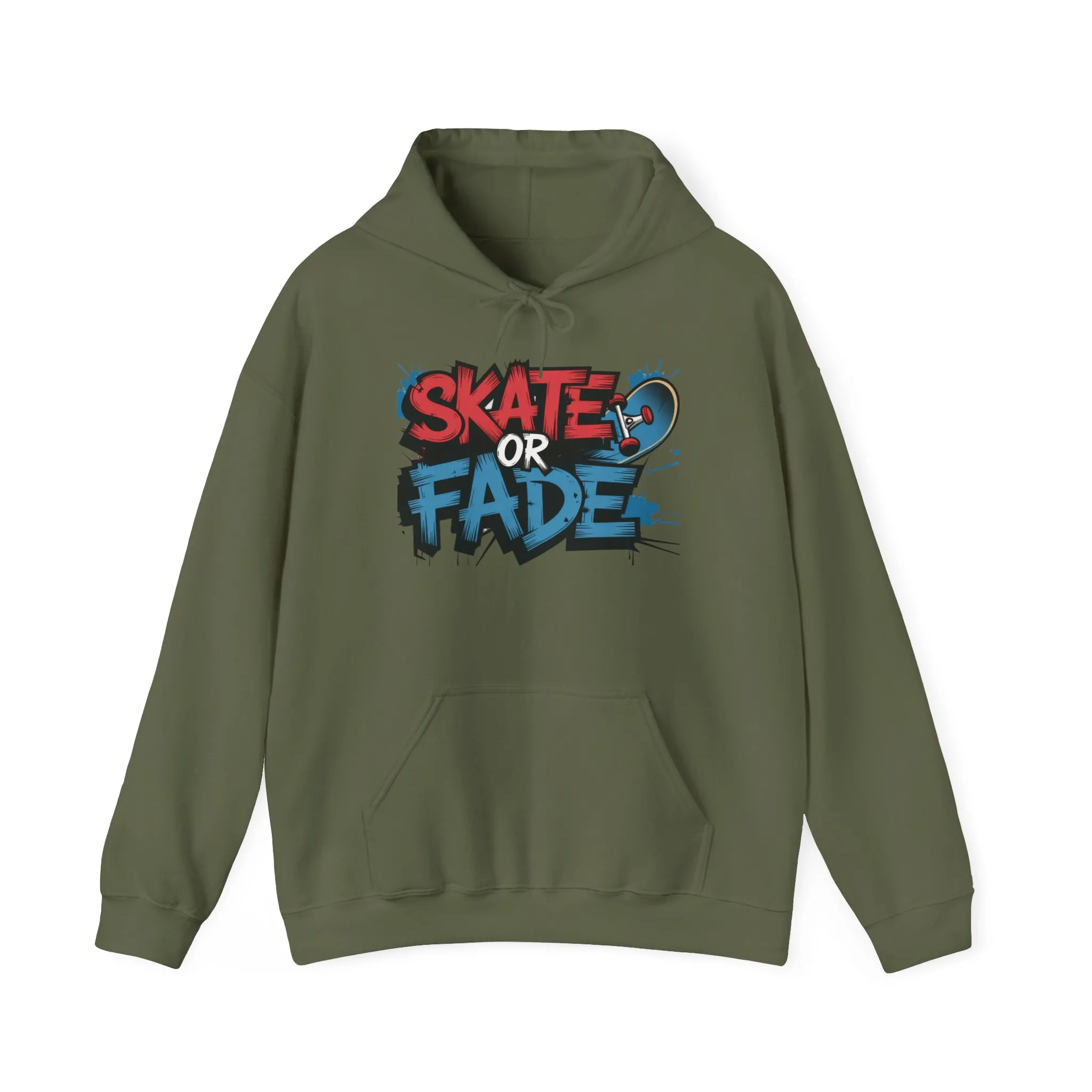 Skate Or Fade Men's Hoodie, Graffiti Skateboarding Pullover, Urban Streetwear Hoodie for Skaters - Image 11