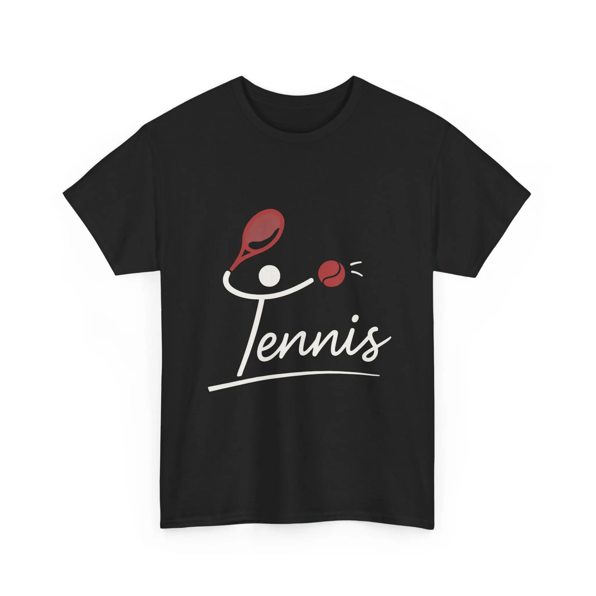 Womens Heavy Cotton Tee, Womens Tennis Graphic T-Shirt, Cute Sports Tee, Funny Workout Gym Top for Women - Image 4