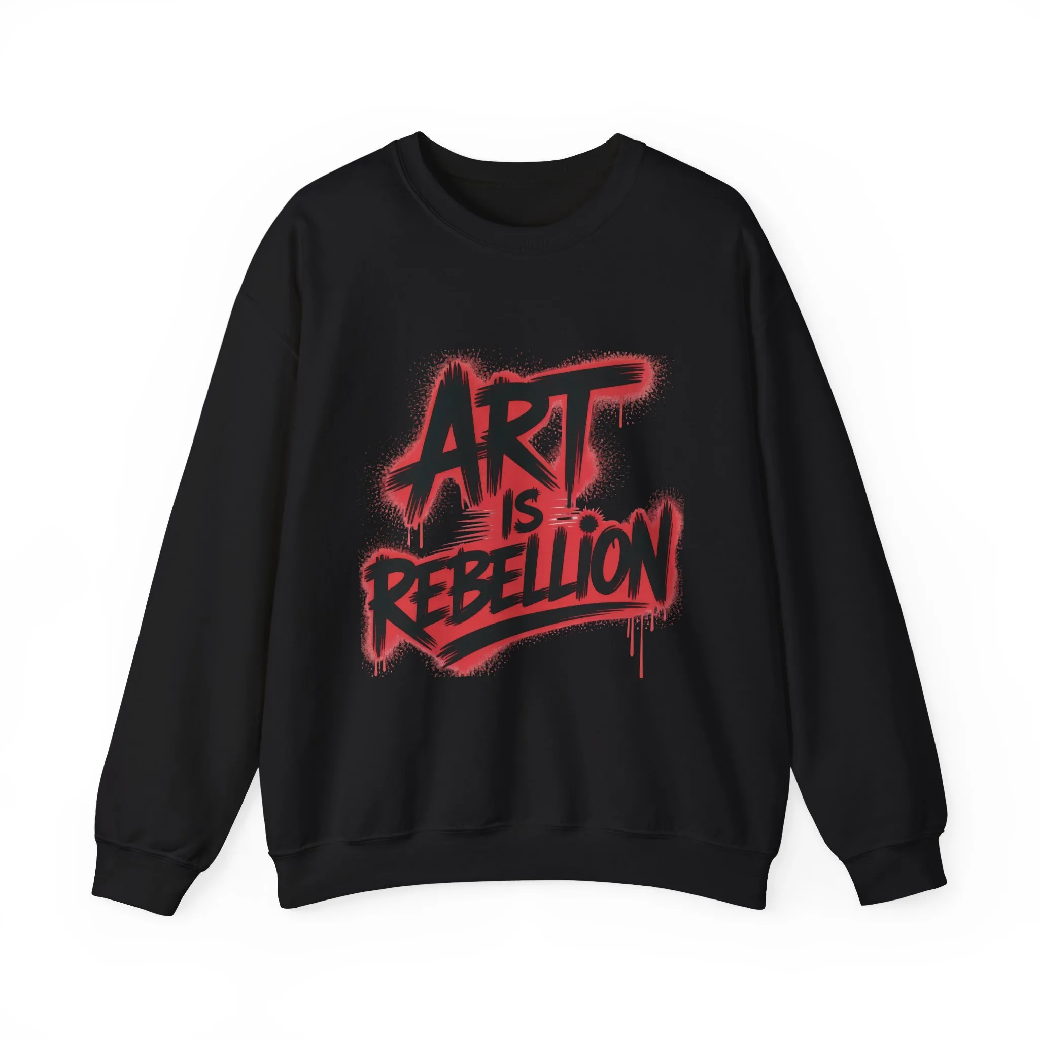 Men's Heavy Blend™ Crewneck Sweatshirt, Art Is Rebellion Men's Crewneck Sweatshirt, Graffiti Street Art Pullover, Urban Rebellion Streetwear - Image 5