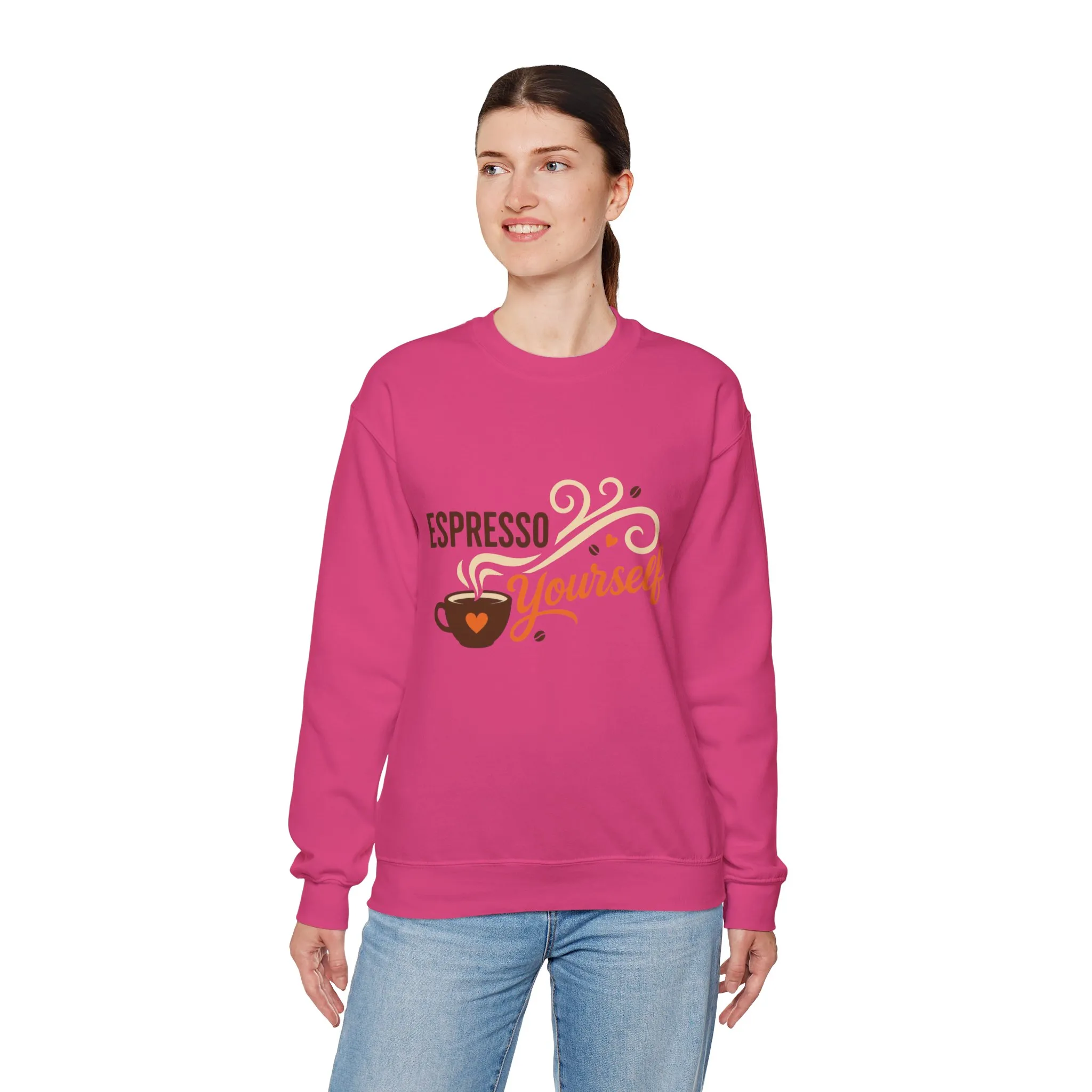 Espresso Yourself Womens Sweatshirt, Coffee Lover Pullover, Funny Barista Gift - Image 24