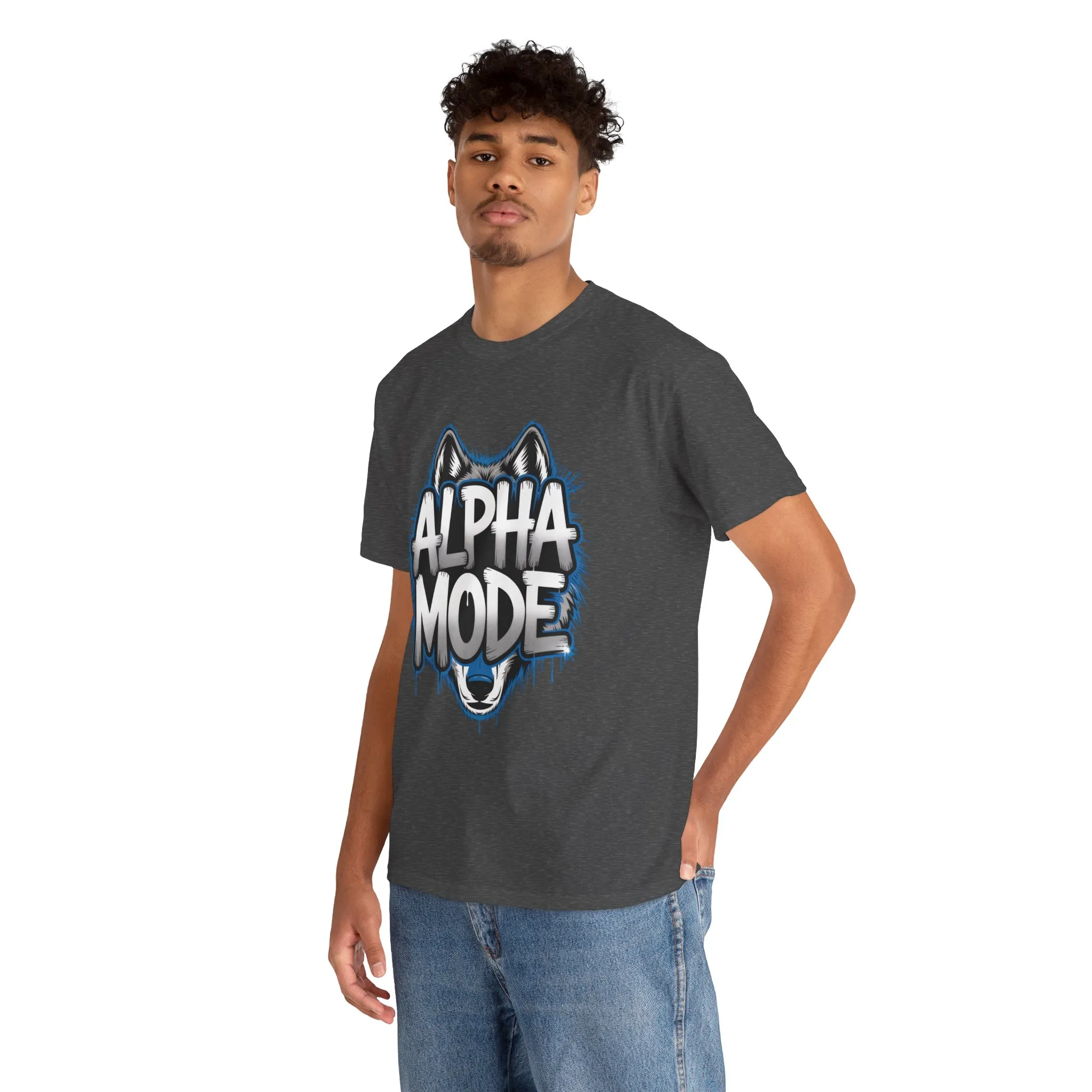Alpha Mode Wolf Graphic Mens T-Shirt Streetwear, Alpha Tee, Wolf Tee, Street Tee, Wolf Art - Image 18