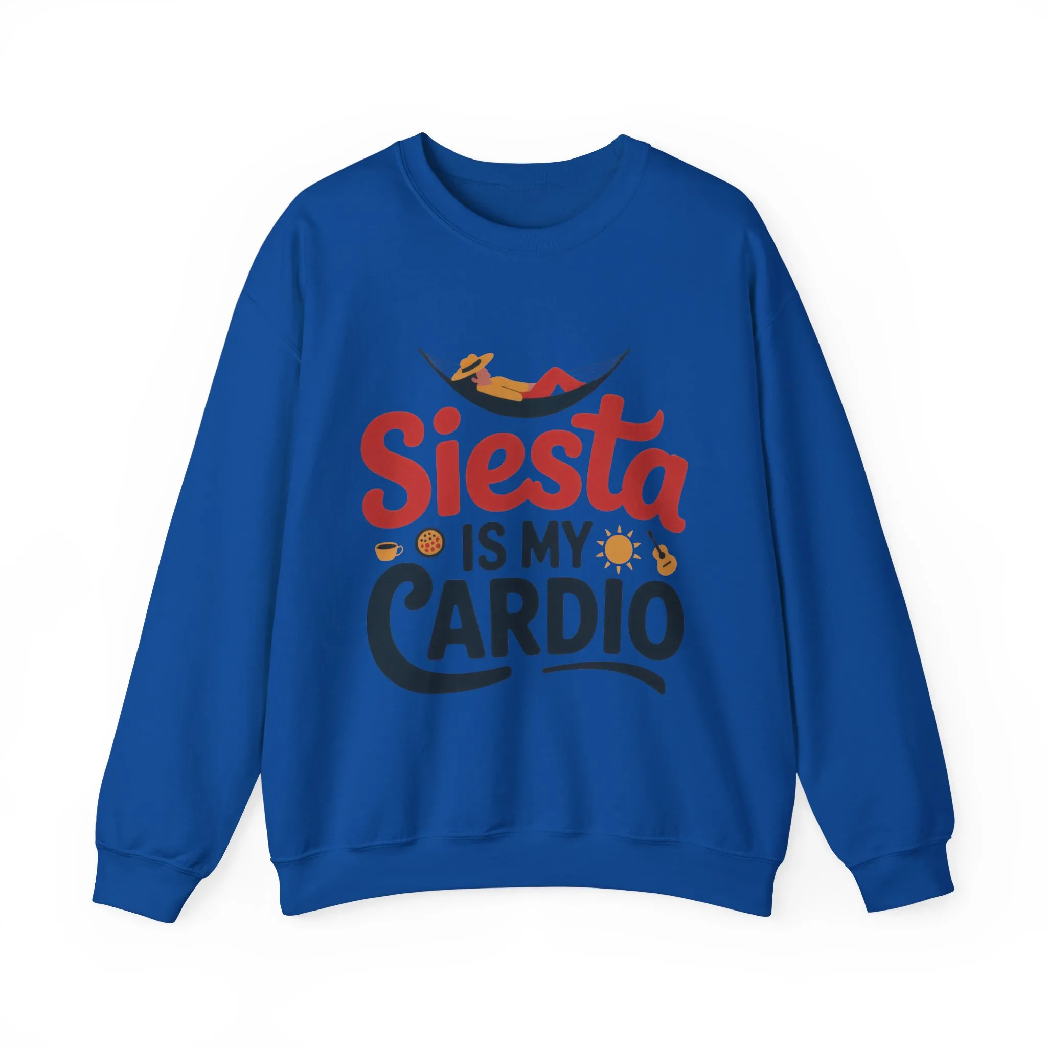 Mens Heavy Blend™ Crewneck Sweatshirt, Siesta Is My Cardio Funny Mens Sweatshirt Spain Gift - Image 25