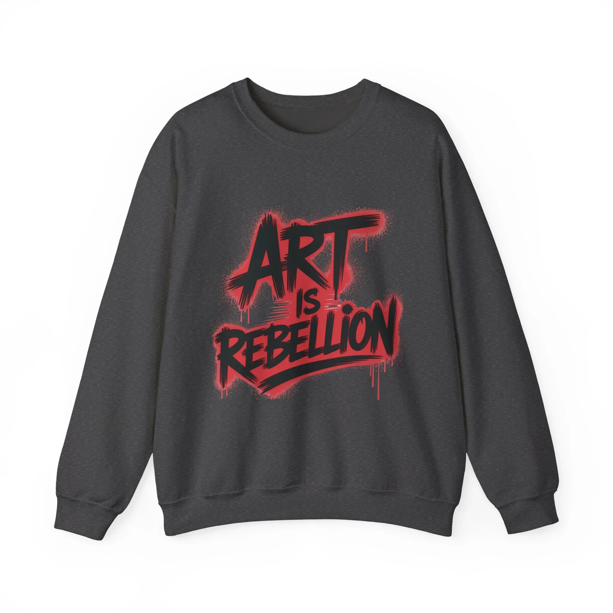 Men's Heavy Blend™ Crewneck Sweatshirt, Art Is Rebellion Men's Crewneck Sweatshirt, Graffiti Street Art Pullover, Urban Rebellion Streetwear - Image 17