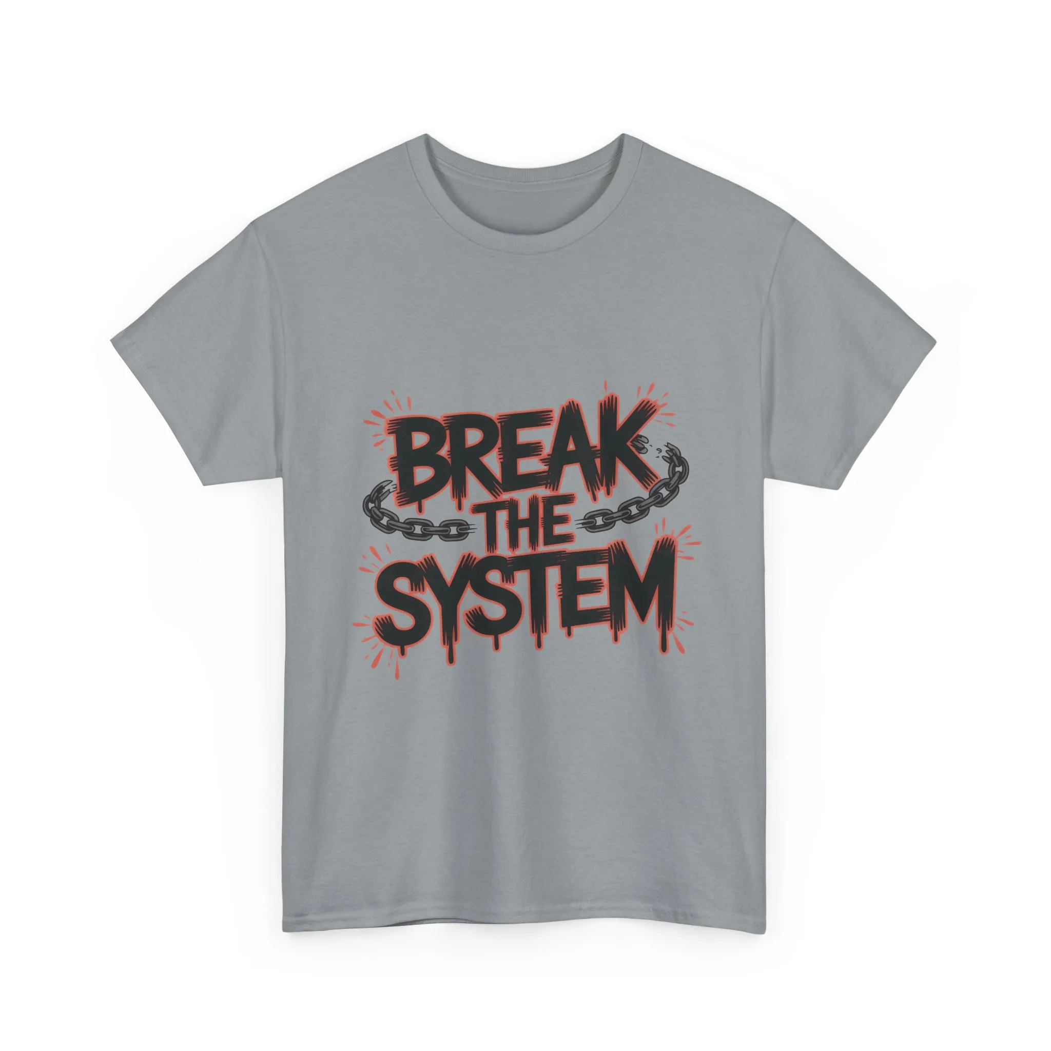 Men's Graphic Tee, Break the System Shirt, Streetwear Punk T-Shirt, Activist Gift for Him - Image 2