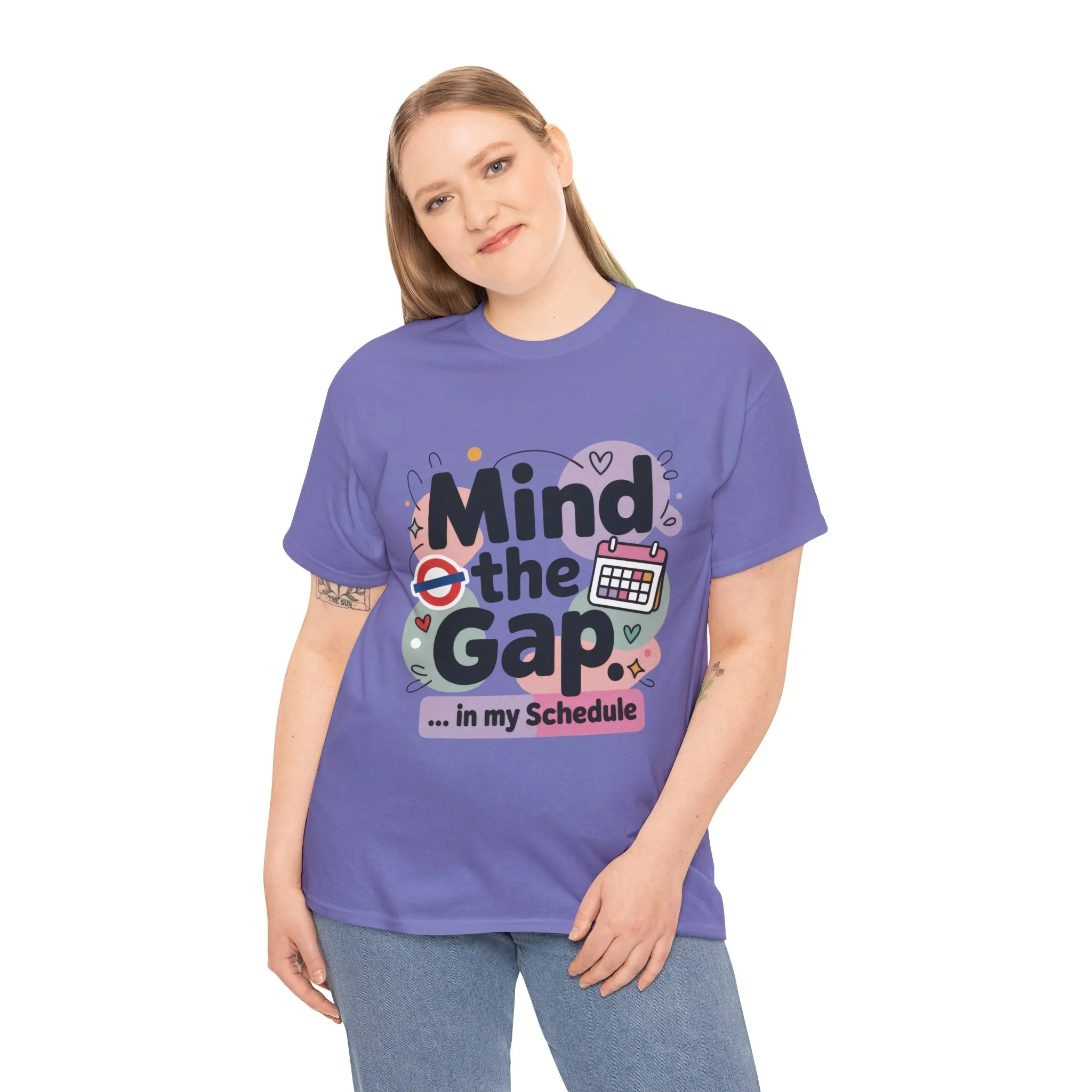 Womens Funny T-Shirt, Mind The Gap, Office Humor Schedule Graphic Tee - Image 21