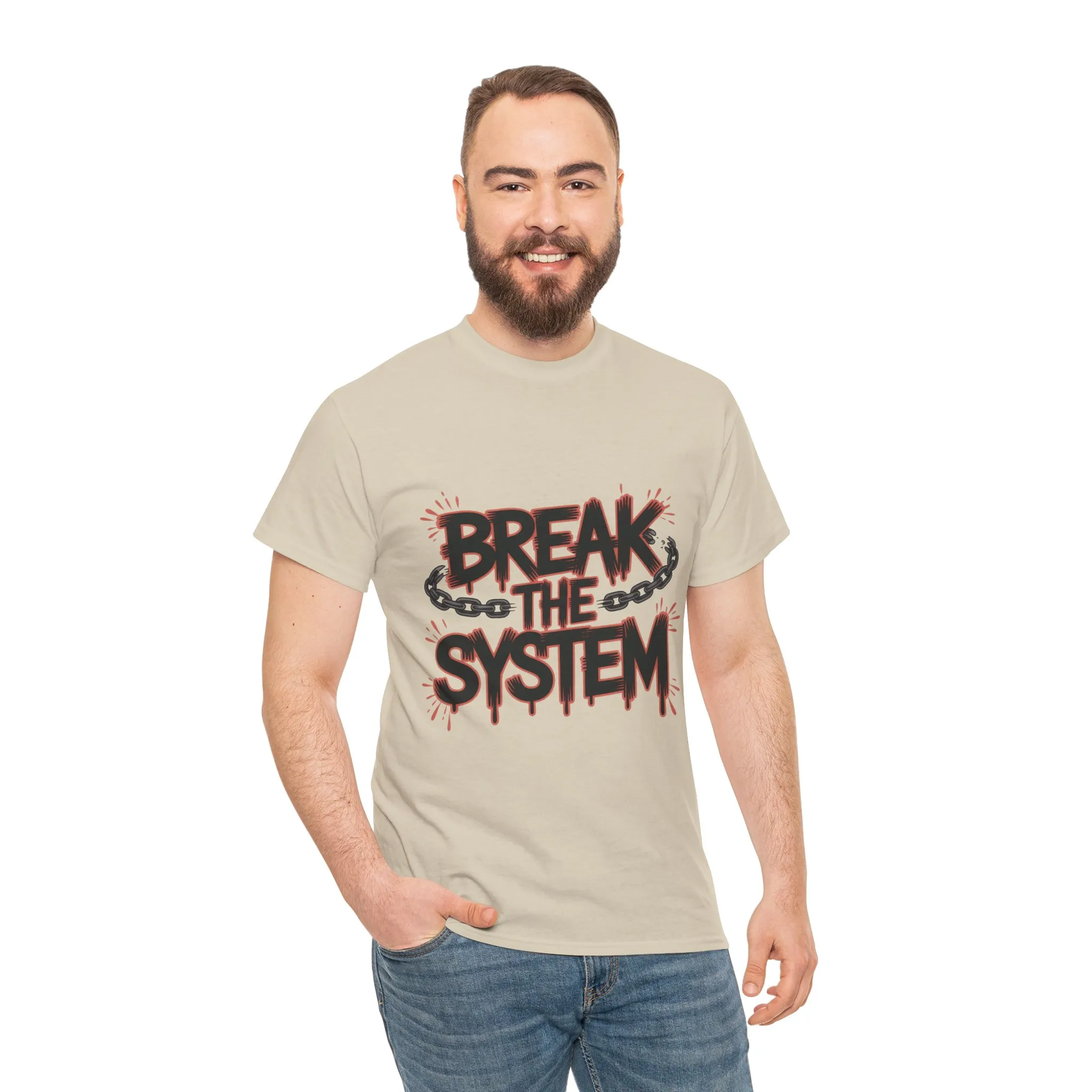 Men's Graphic Tee, Break the System Shirt, Streetwear Punk T-Shirt, Activist Gift for Him - Image 11