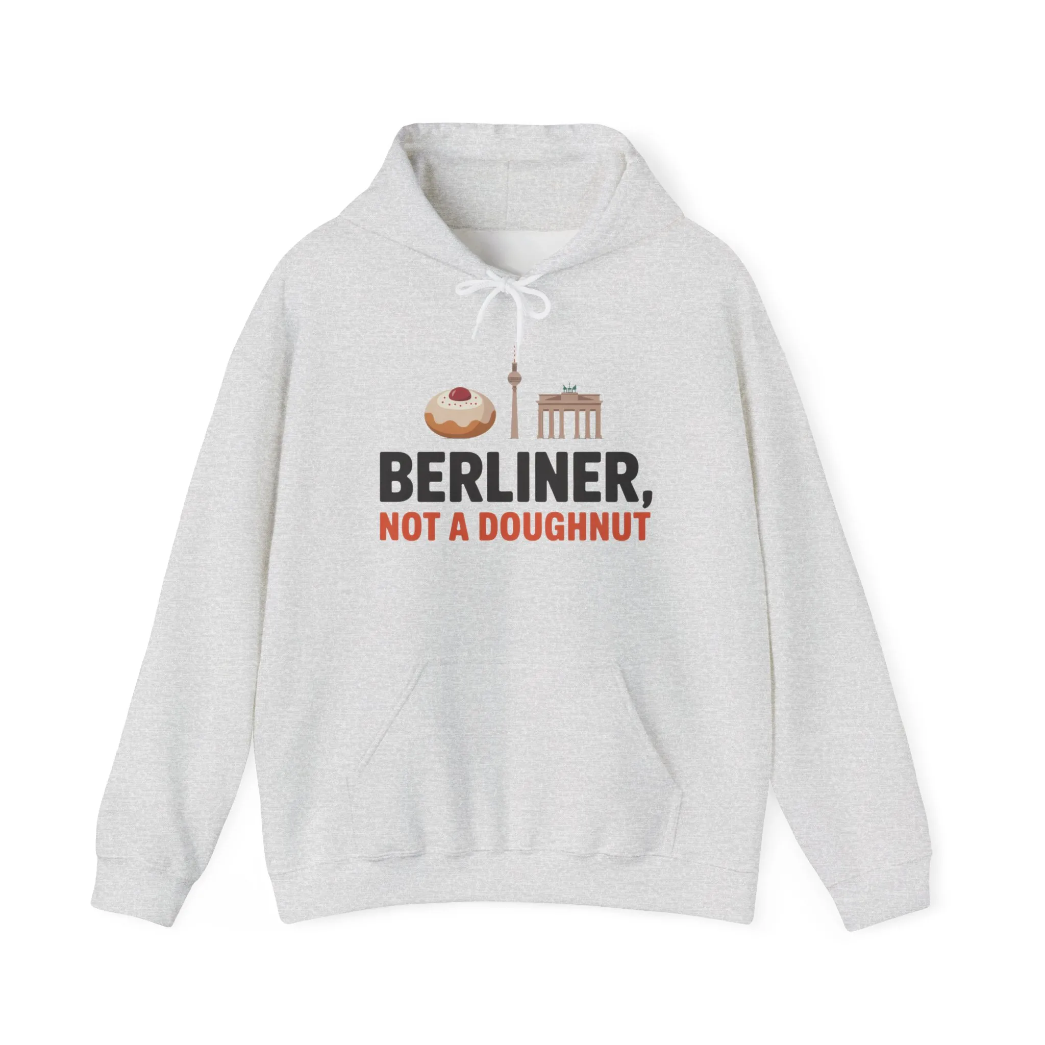Mens Heavy Blend™ Hooded Sweatshirt, Berliner Not a Doughnut Funny Berlin Hoodie for Men - Image 5