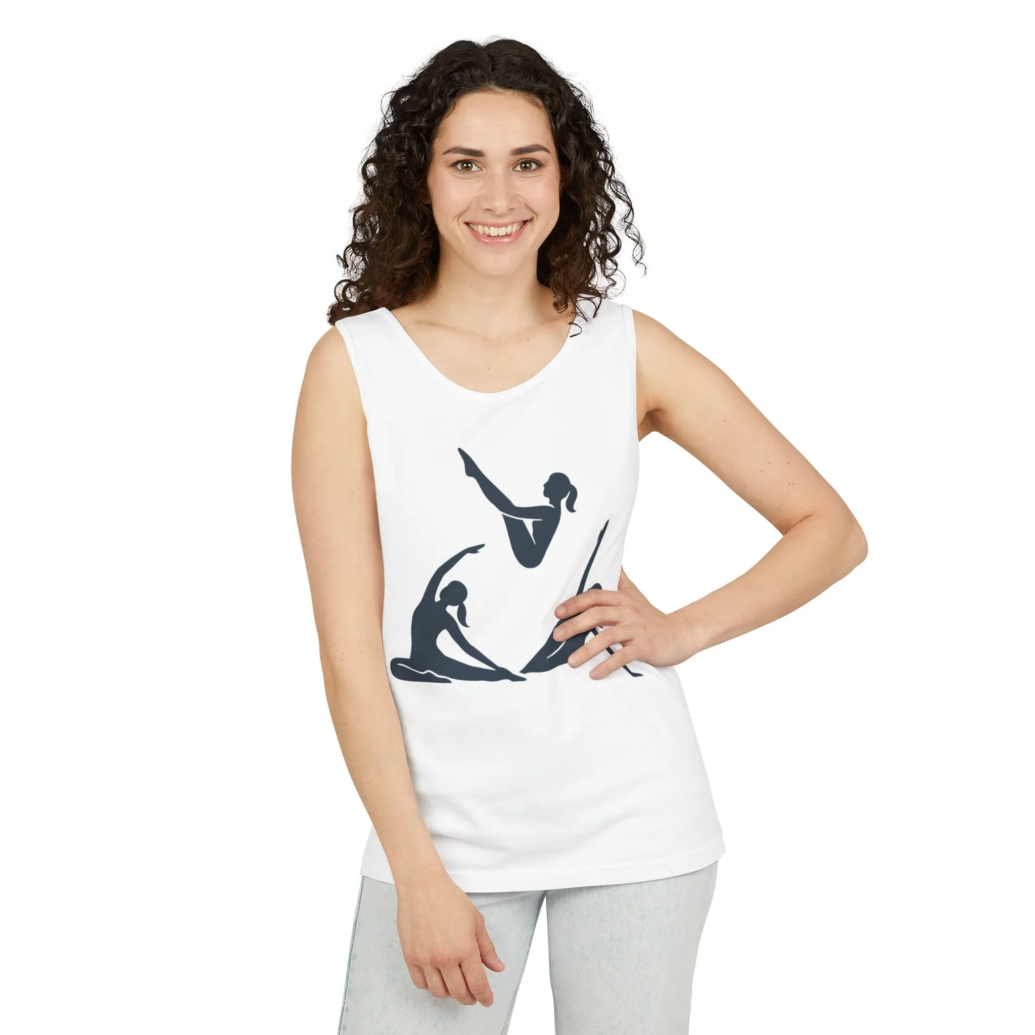 Womens Garment-Dyed Tank Top, Womens Pilates Tank Top, Yoga Fitness Graphic Top, Cute Workout Gym Shirt - Image 4