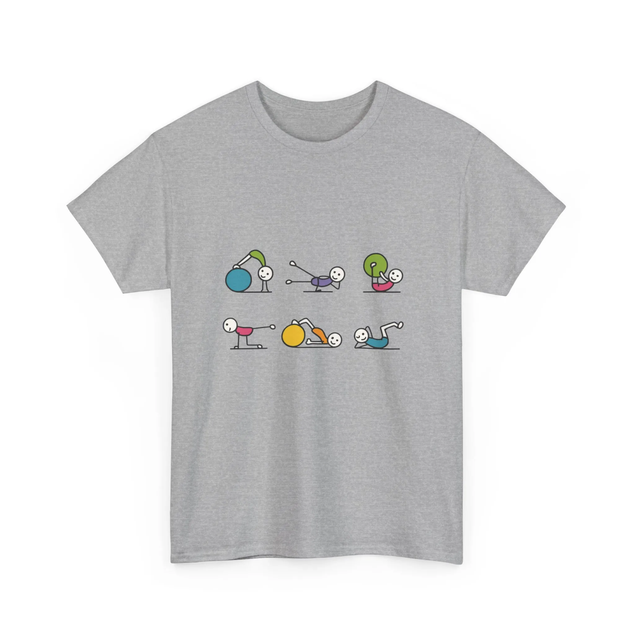Fit Fun Pilates Figure Womens T-Shirt, Cute Workout Tee, Funny Yoga Gym Top for Women, womens activewear tee - Image 10