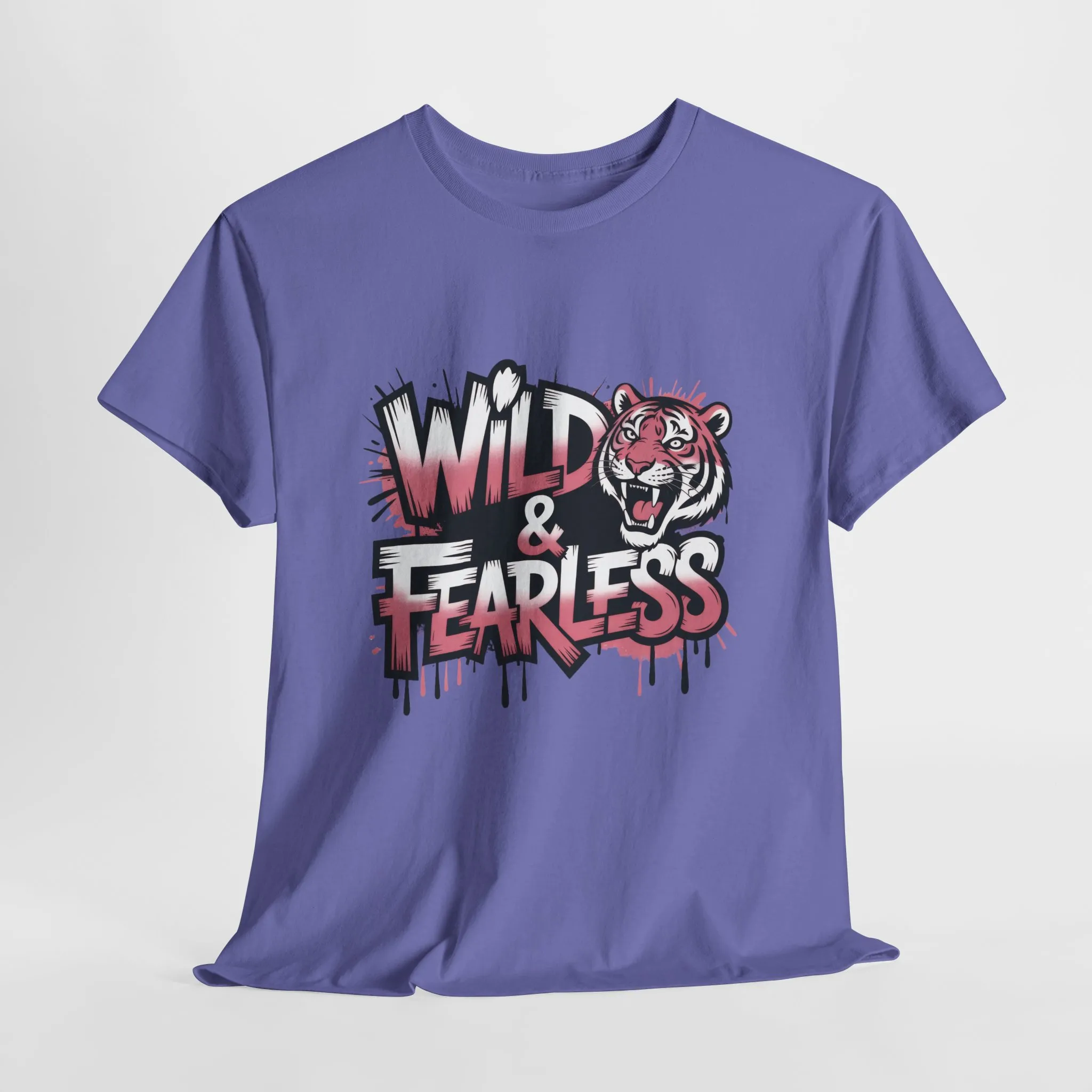 Women's Wild & Fearless T-Shirt, Tiger Graphic Graffiti Tee, Bold Urban Streetwear Top - Image 19