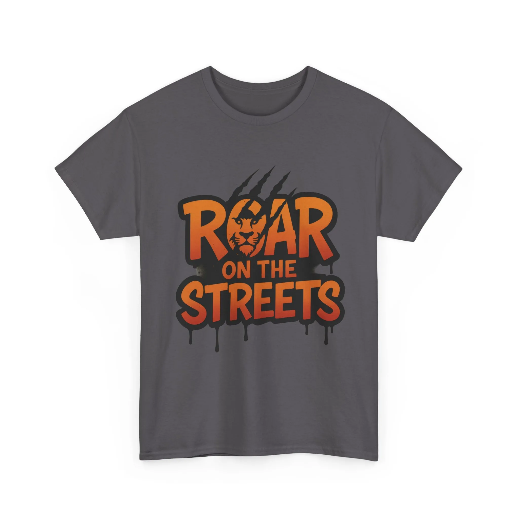 Roar on the Streets Lion Graphic Mens Urban T-Shirt, Lion Shirt - Image 22