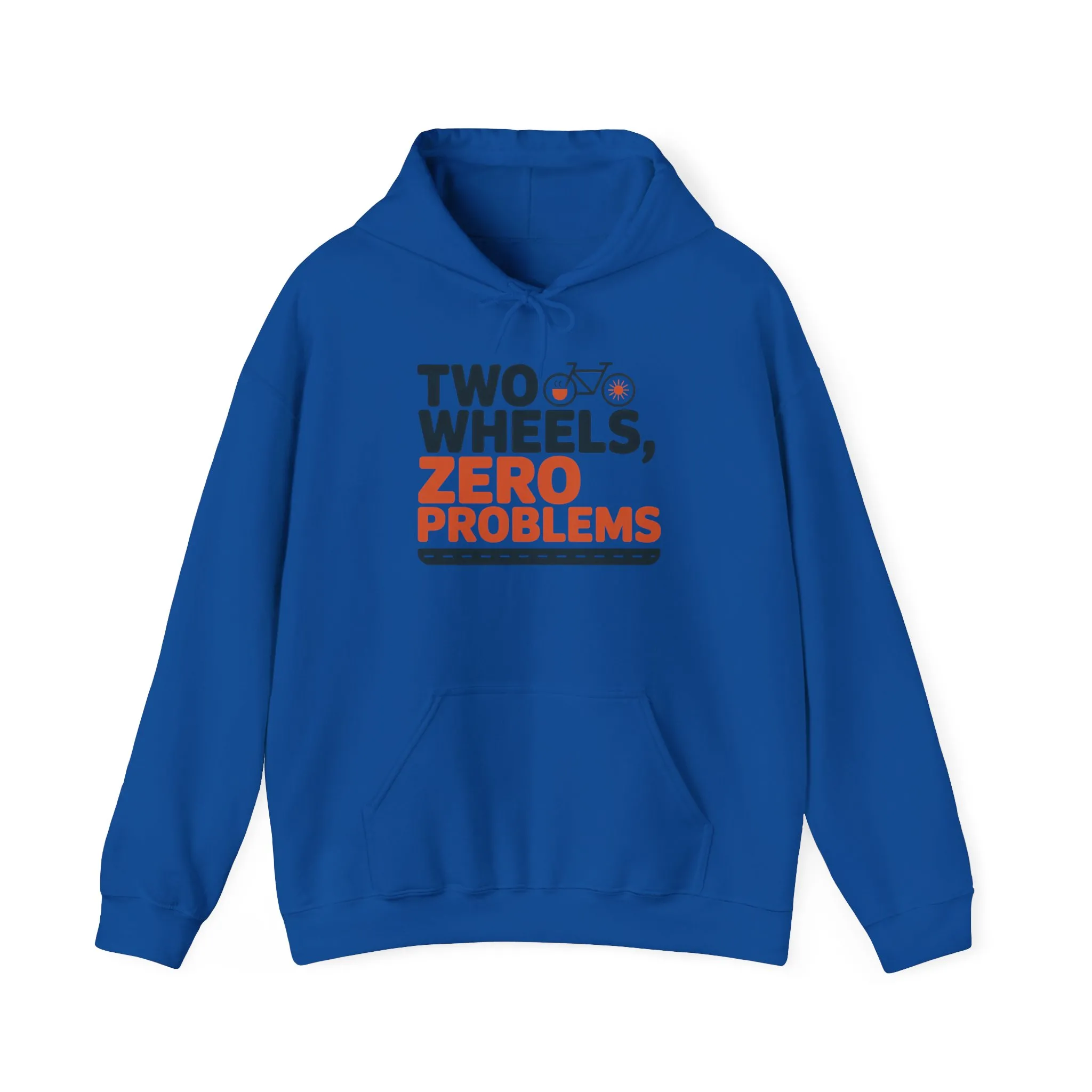 Mens Heavy Blend™ Hooded Sweatshirt, Two Wheels Zero Problems Mens Funny Cycling Hoodie, Cyclist Gift - Image 33