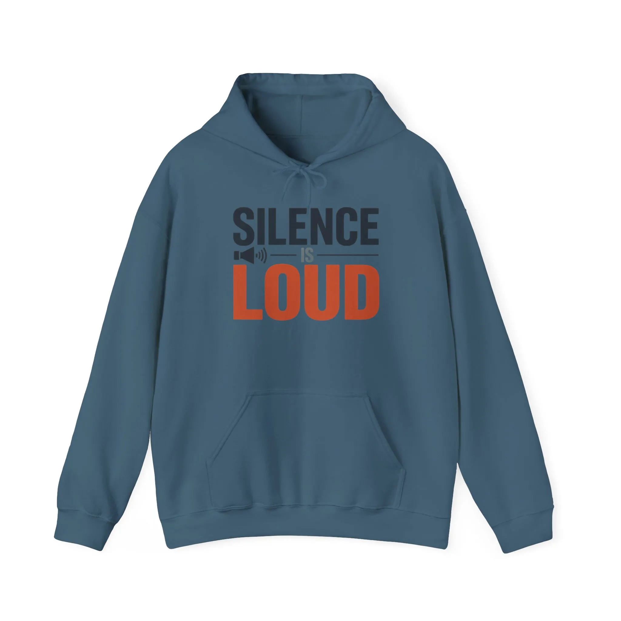 Mens Heavy Blend™ Hooded Sweatshirt, Silence Is Loud Graphic Motivational Mens Hoodie - Image 21