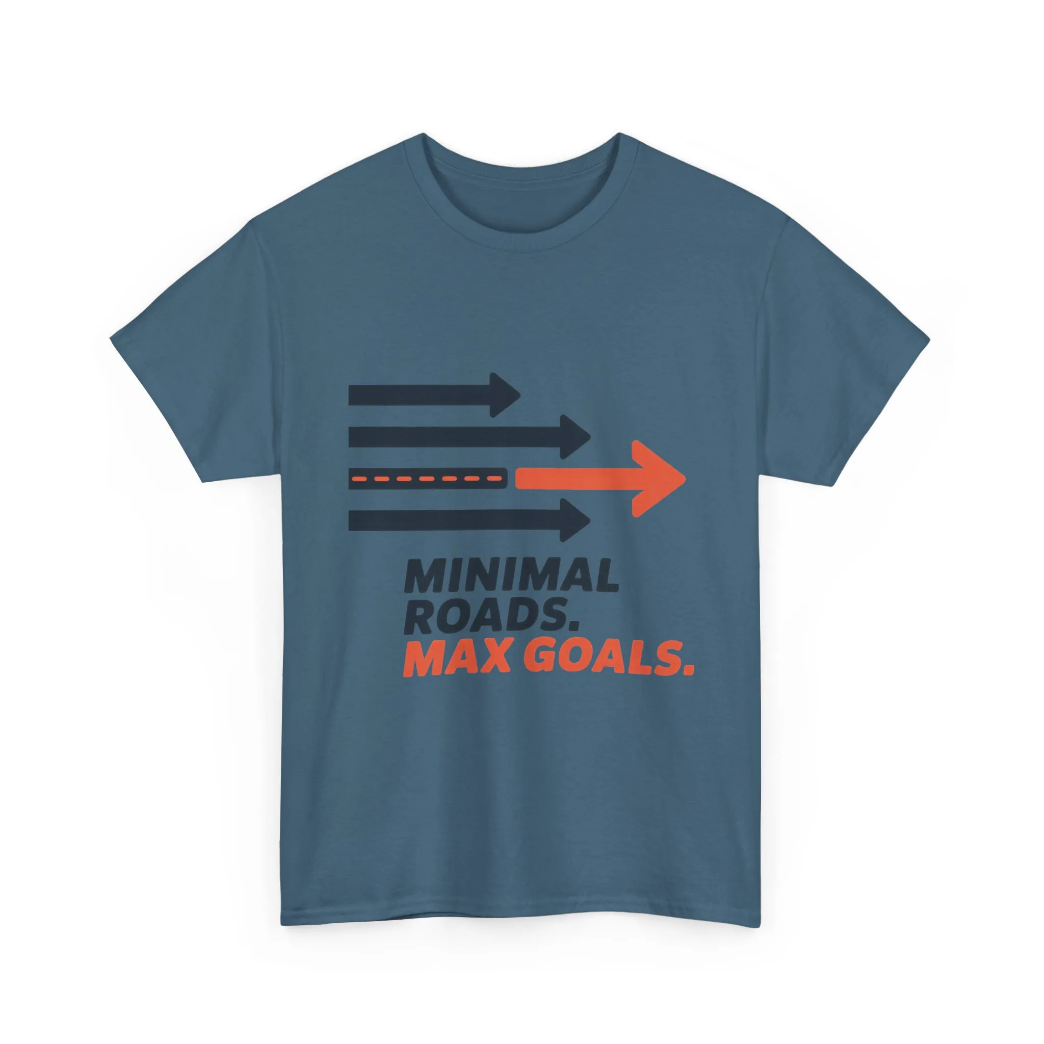 Minimal Roads Max Goals Motivational Mens T-Shirt, Urban Style Graphic Tee - Image 19