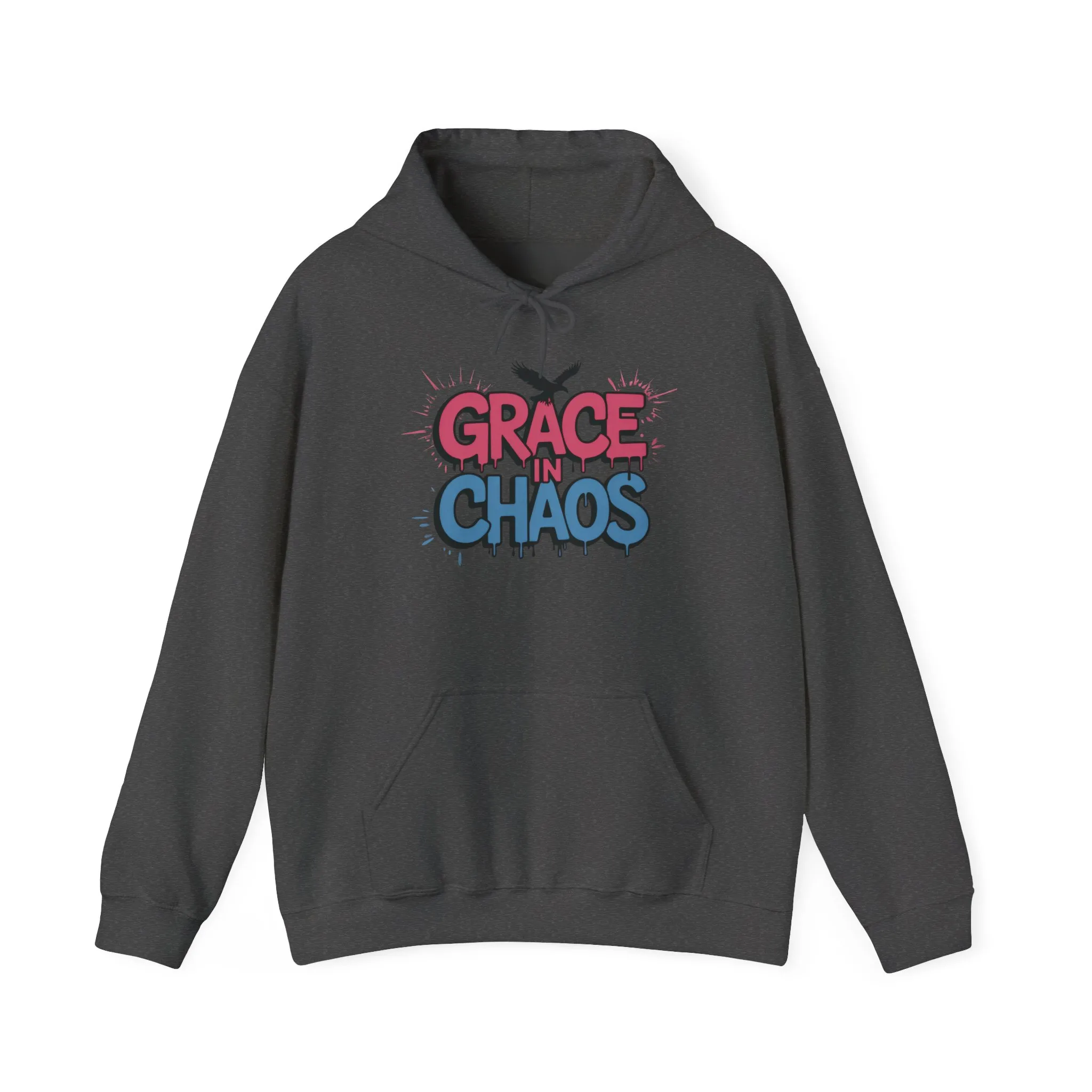 Women's Hoodie Grace in Chaos, Graffiti Dripping Street Art Urban Hoodie, Bold Graphic Pullover - Image 9