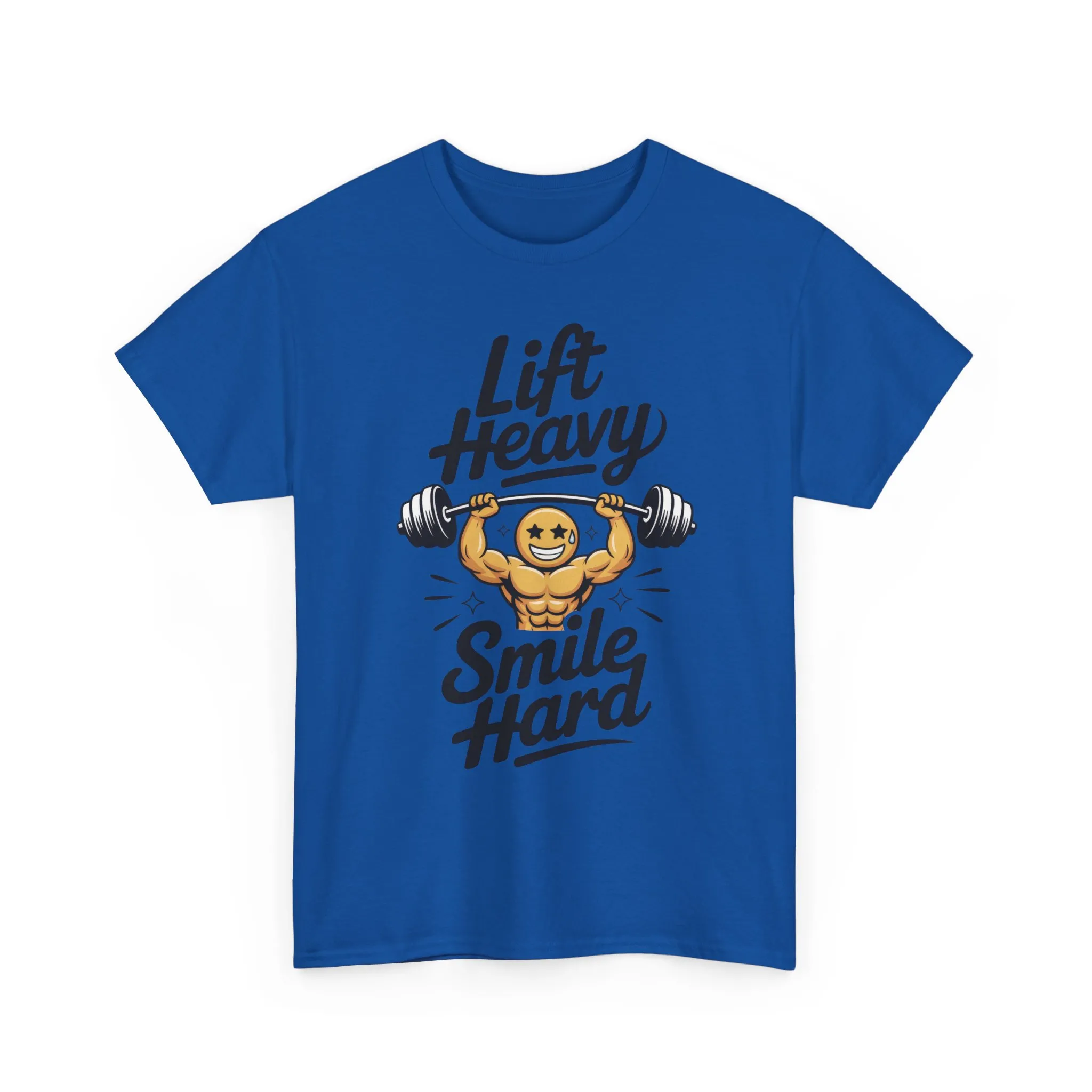 Mens Lift Heavy Smile Hard T-Shirt, Funny Gym Workout Graphic Tee, Mens Gym Tshirt - Image 25