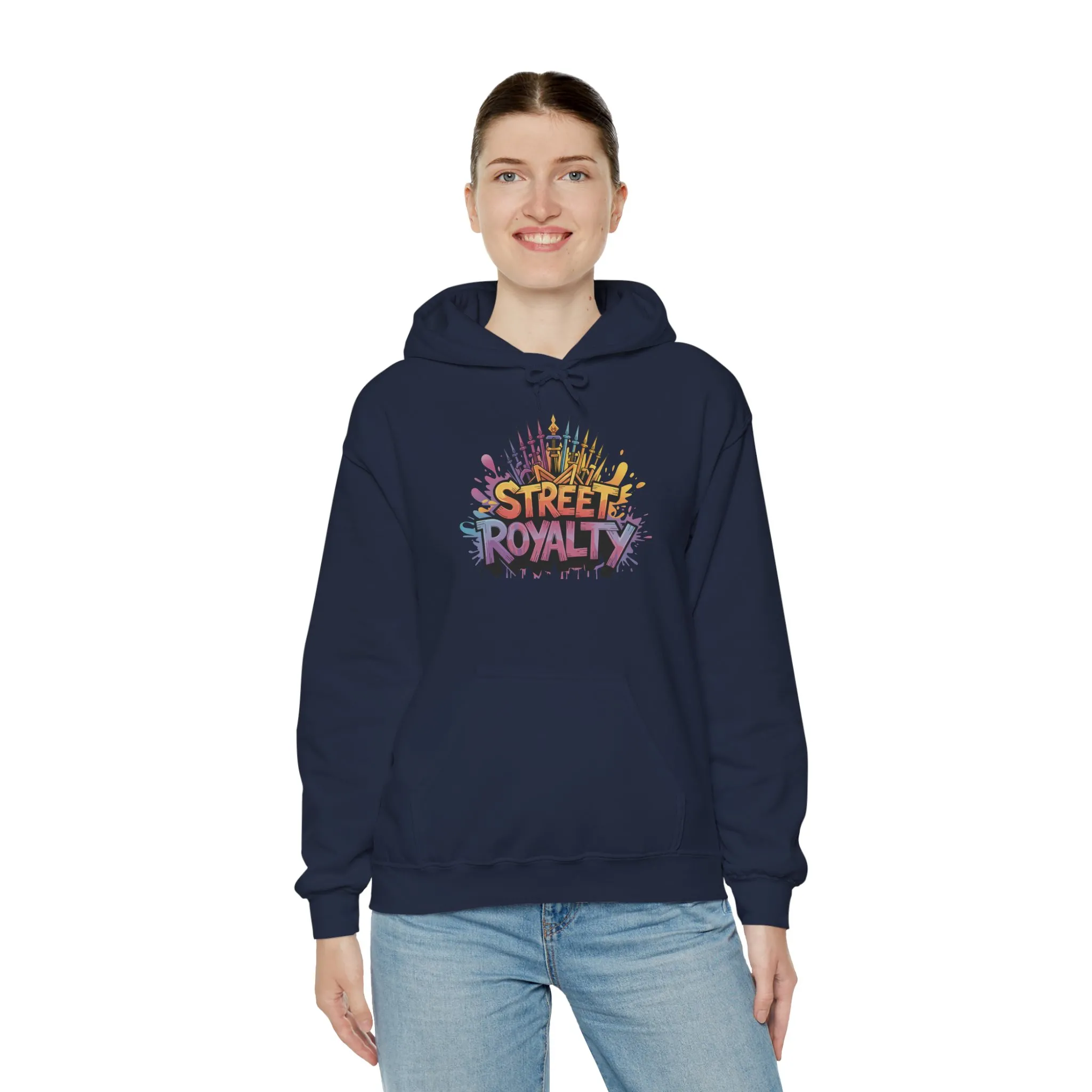 Street Royalty Women's Hoodie, Graffiti Crown Graphic Pullover, Urban Streetwear Sweatshirt for Girls - Image 22