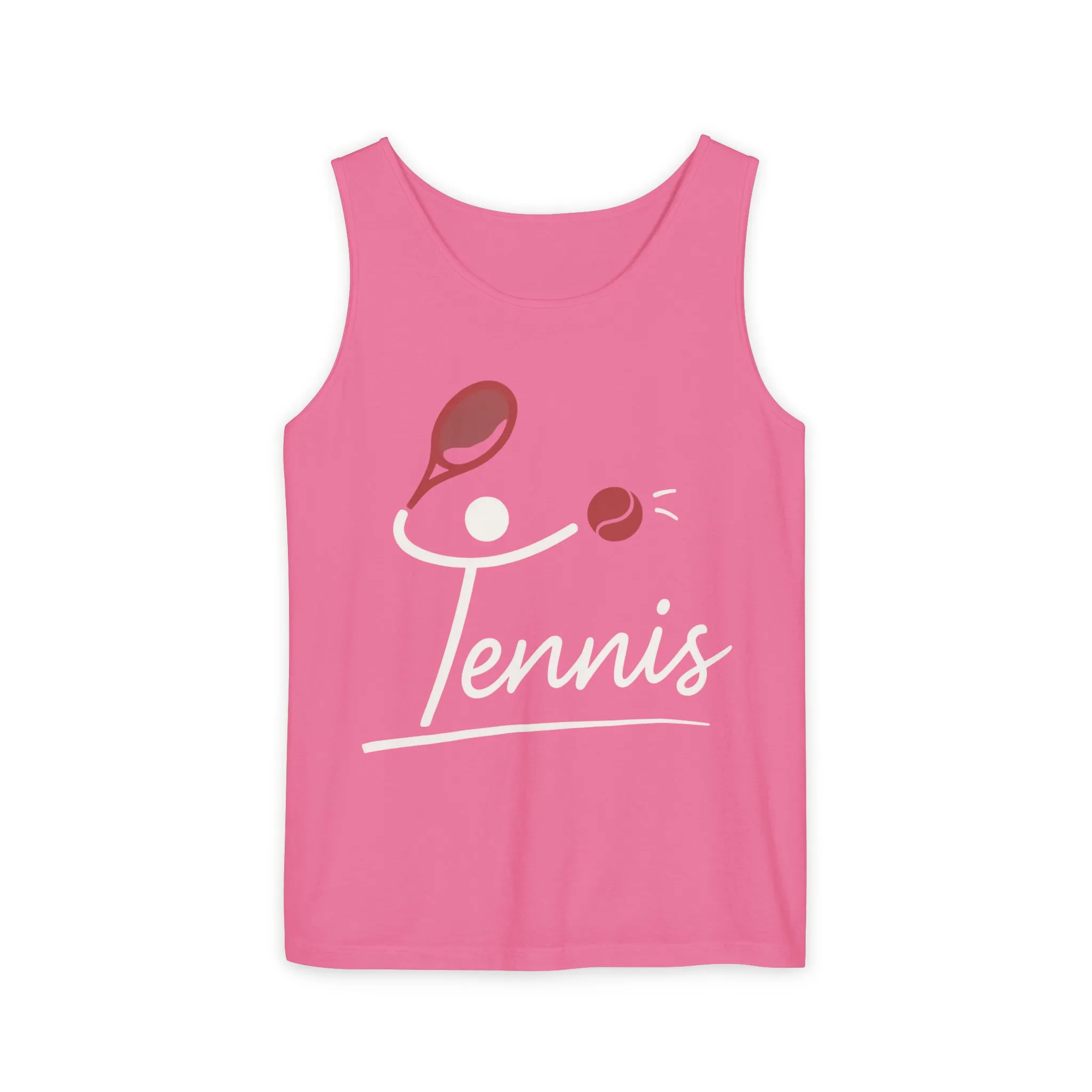 Womens Garment-Dyed Tank Top, Womens Tennis Tank Top, Cute Sports Graphic Top, Workout Gym Activewear Shirt - Image 17