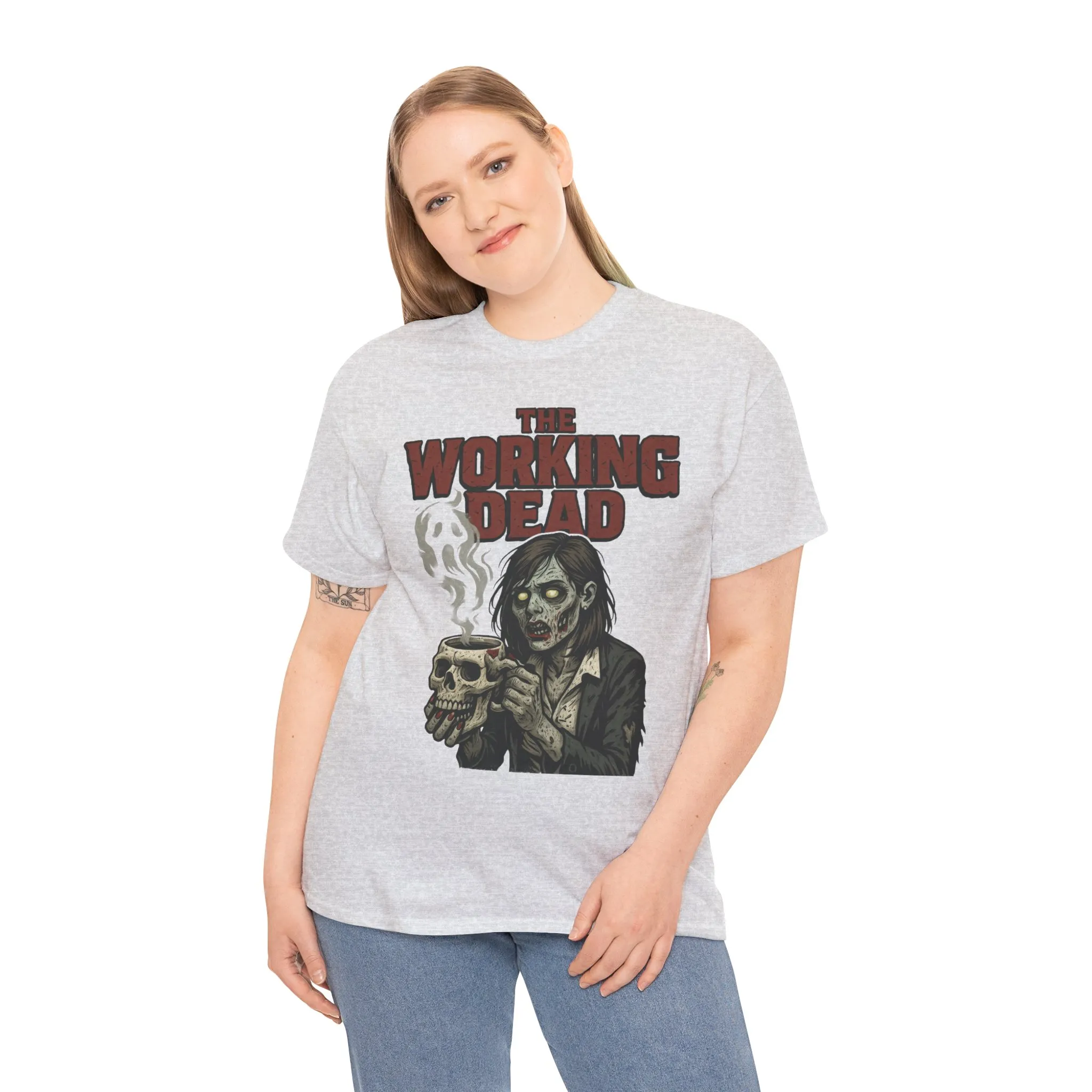 The Working Dead Women's Zombie Funny Office T-Shirt, Meeting Humor Tee, Halloween Work Tee - Image 5