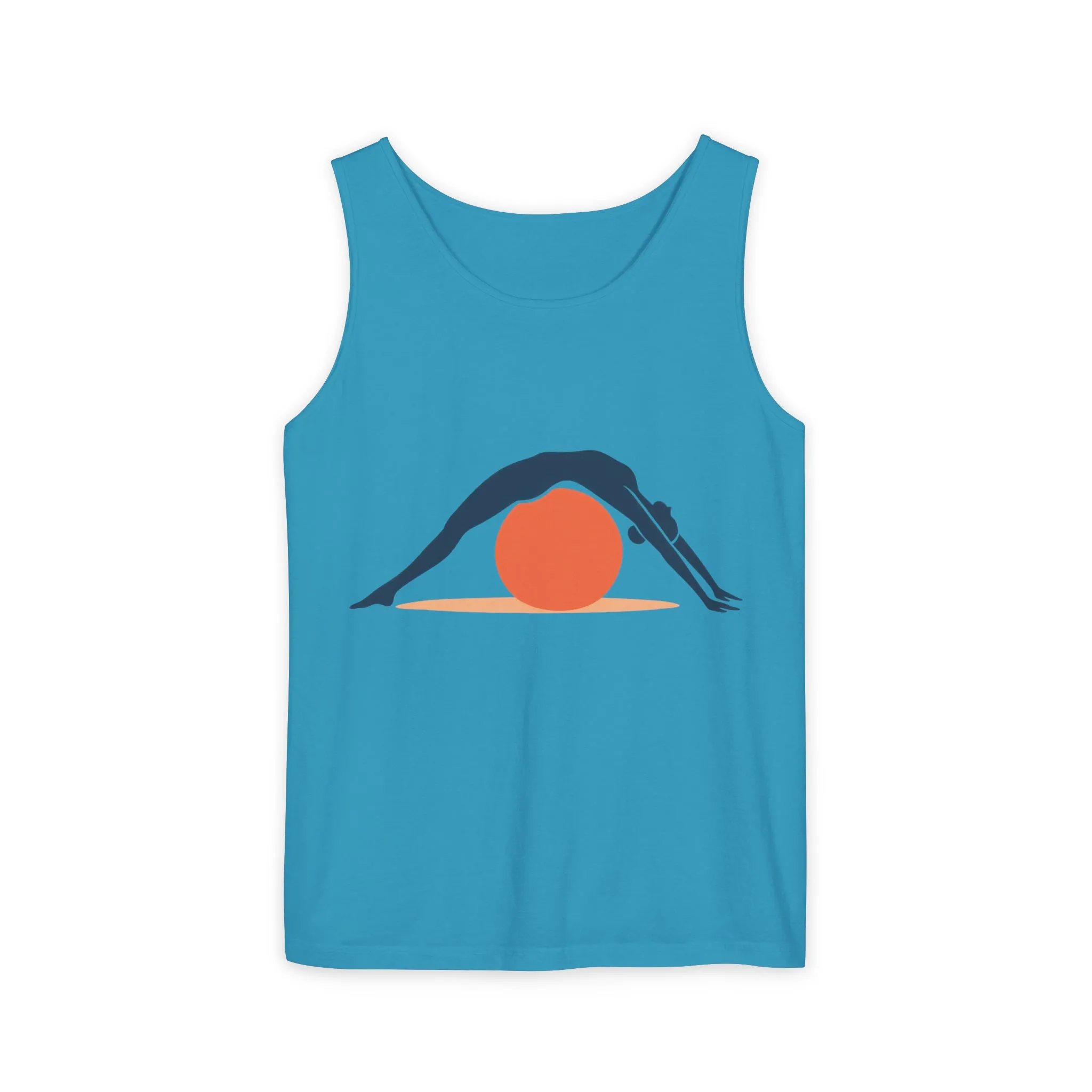 Womens Garment-Dyed Tank Top, Womens Pilates Tank Top, Yoga Fitness Graphic Top, Cute Workout Activewear Shirt - Image 10