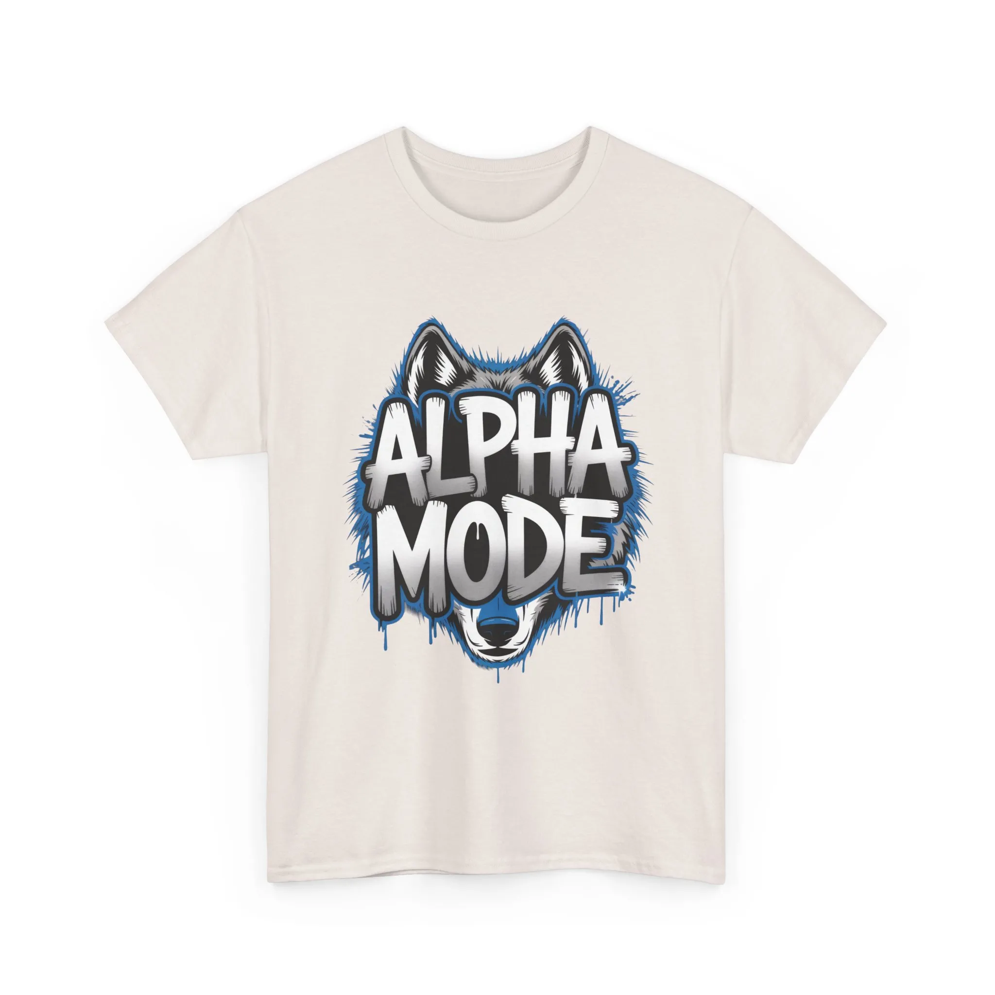Alpha Mode Wolf Graphic Mens T-Shirt Streetwear, Alpha Tee, Wolf Tee, Street Tee, Wolf Art - Image 7
