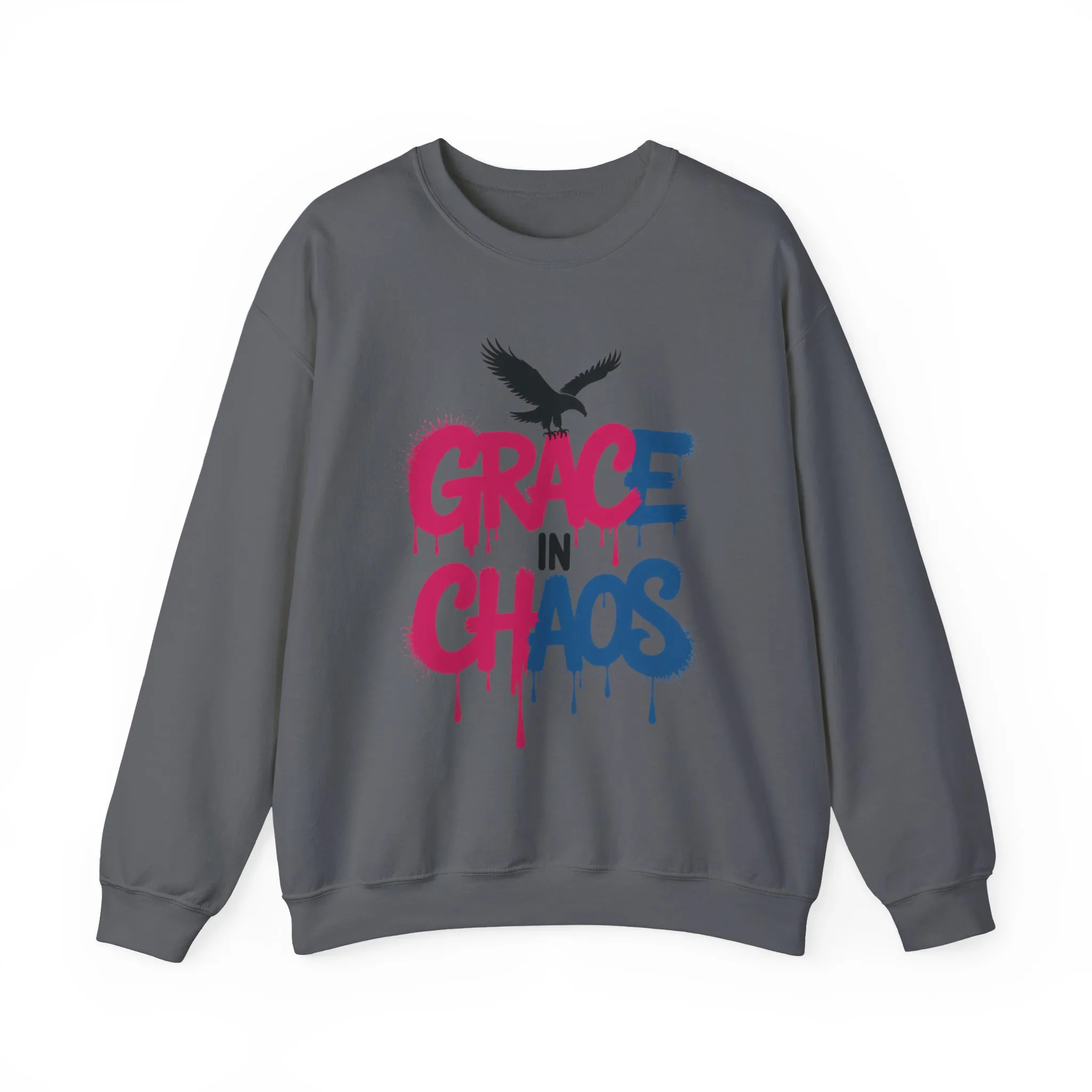 Women's Sweatshirt Grace in Chaos, Graffiti Dripping Street Art Pullover, Bold Urban Graphic - Image 16