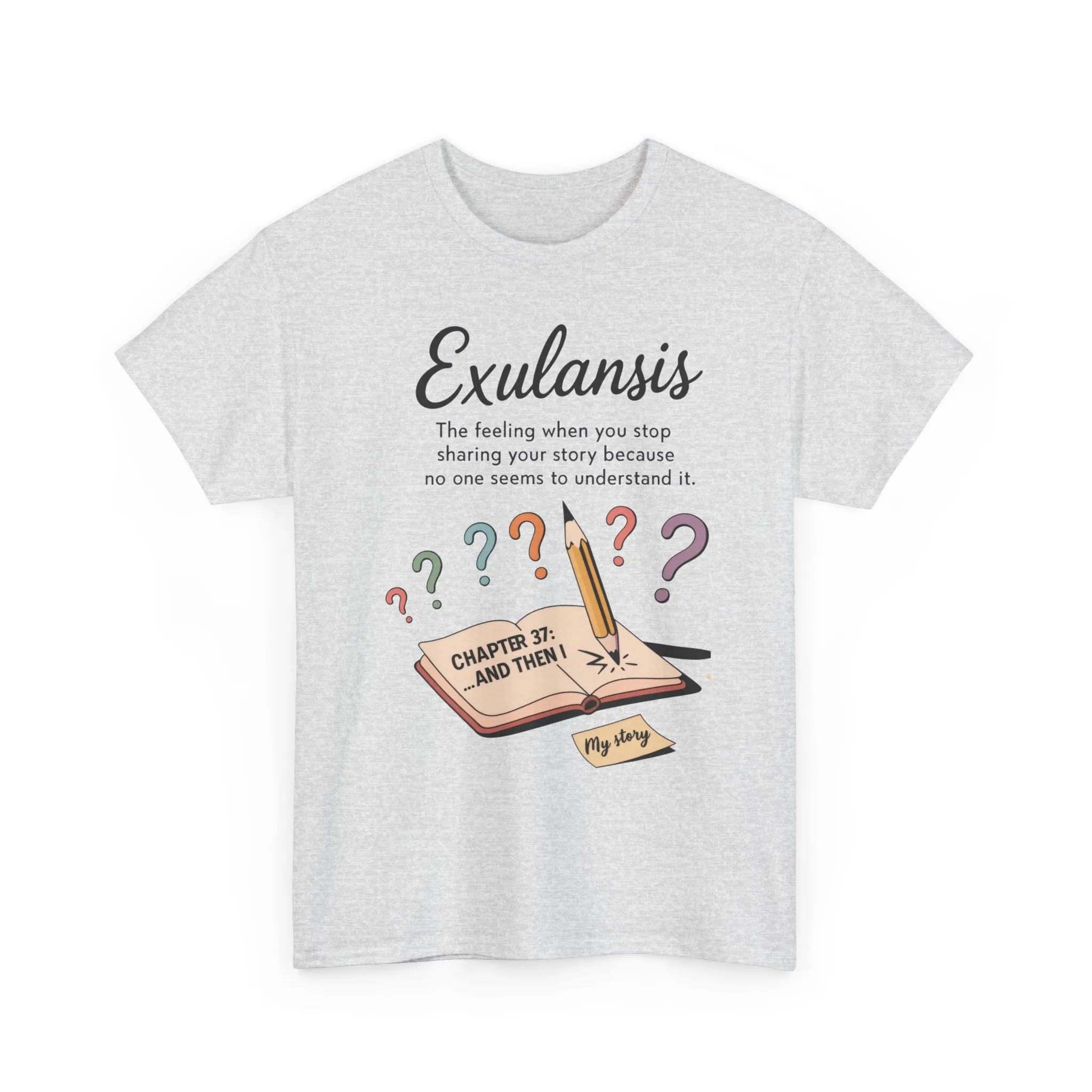 Exulansis Shirt, Emotional Aesthetic Word Tee, Deep Meaning Typography Graphic Tee, Women's Heavy Cotton Tee, deep meaning t shirt - Image 6