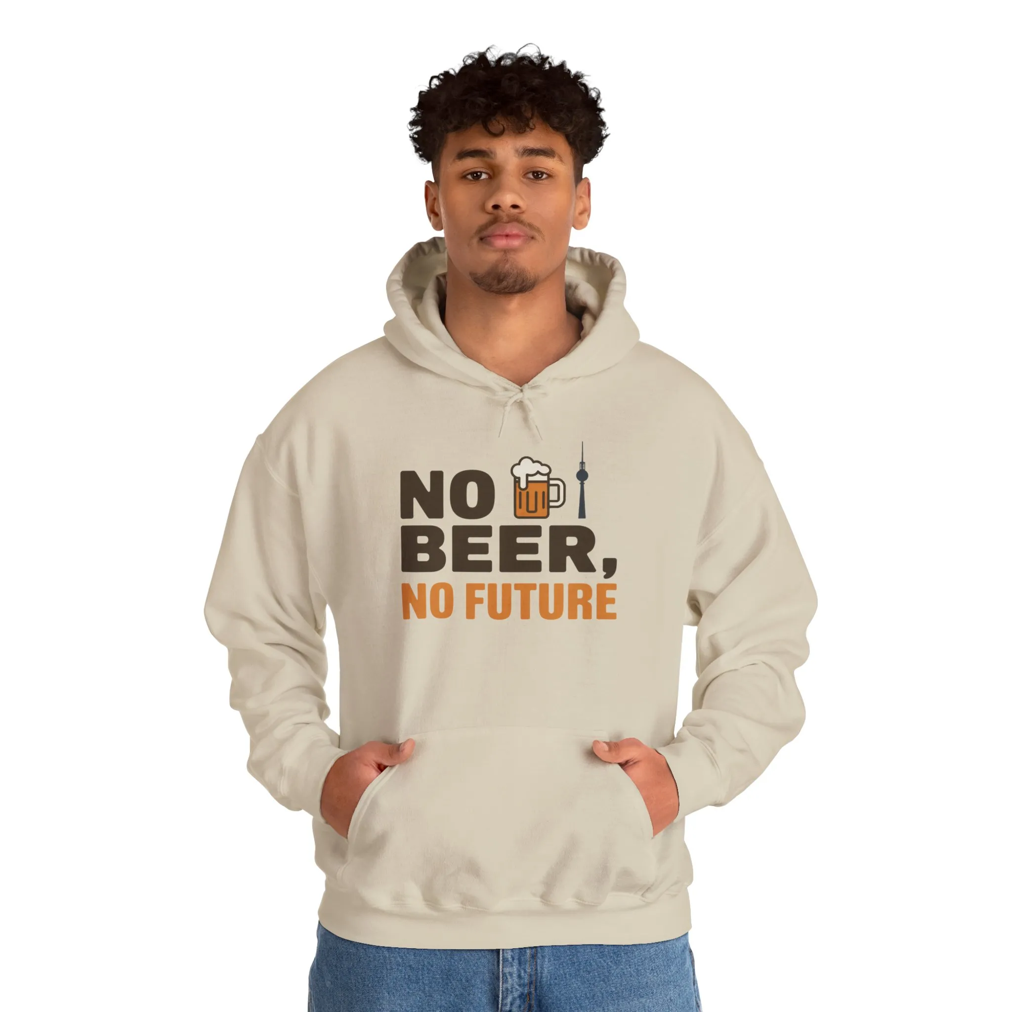 Mens Heavy Blend™ Hooded Sweatshirt, No Beer No Future Funny Beer Hoodie for Men - Image 11