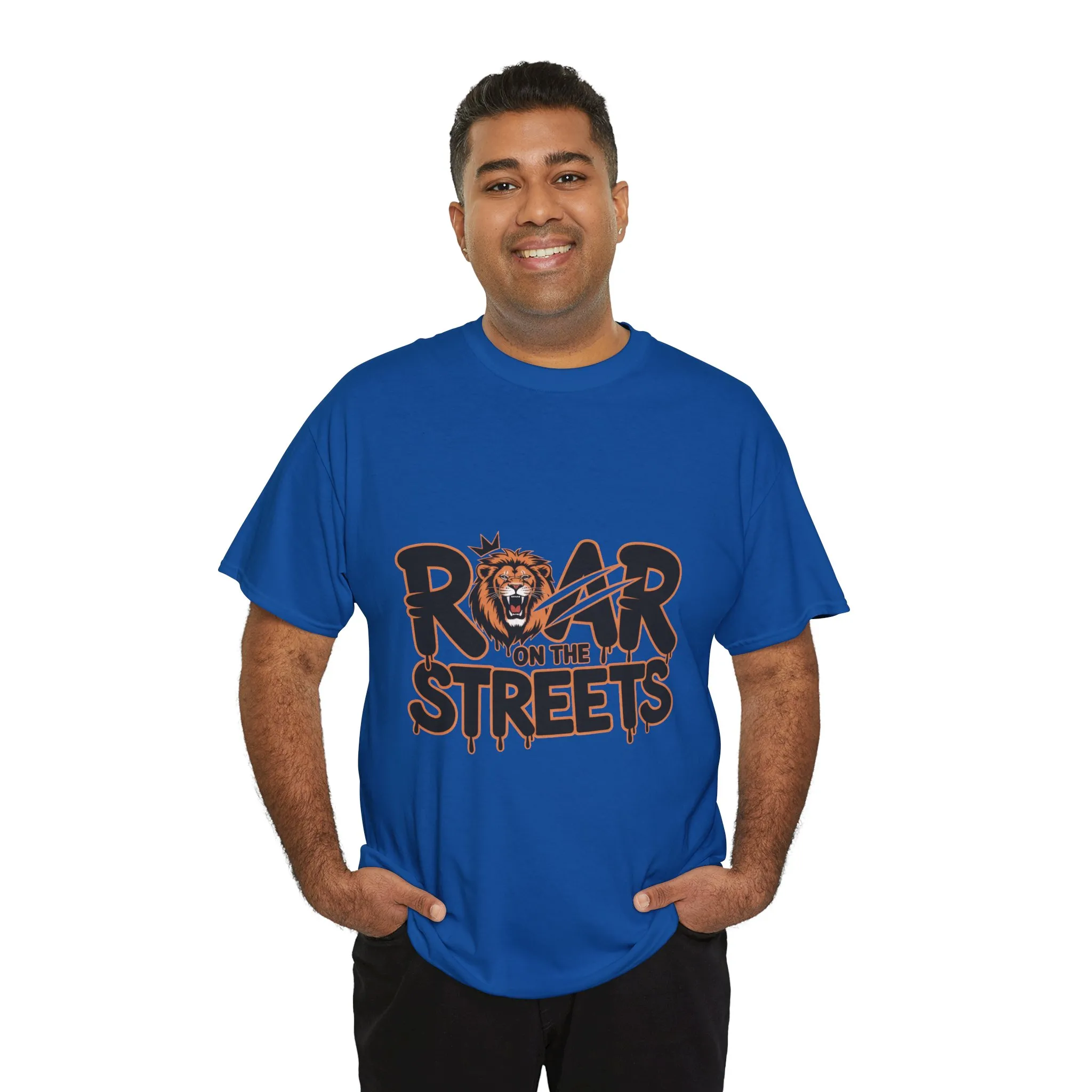 Roar on the Streets Lion Graphic Mens Urban T-Shirt, Lion Shirt, Street Vibe - Image 3