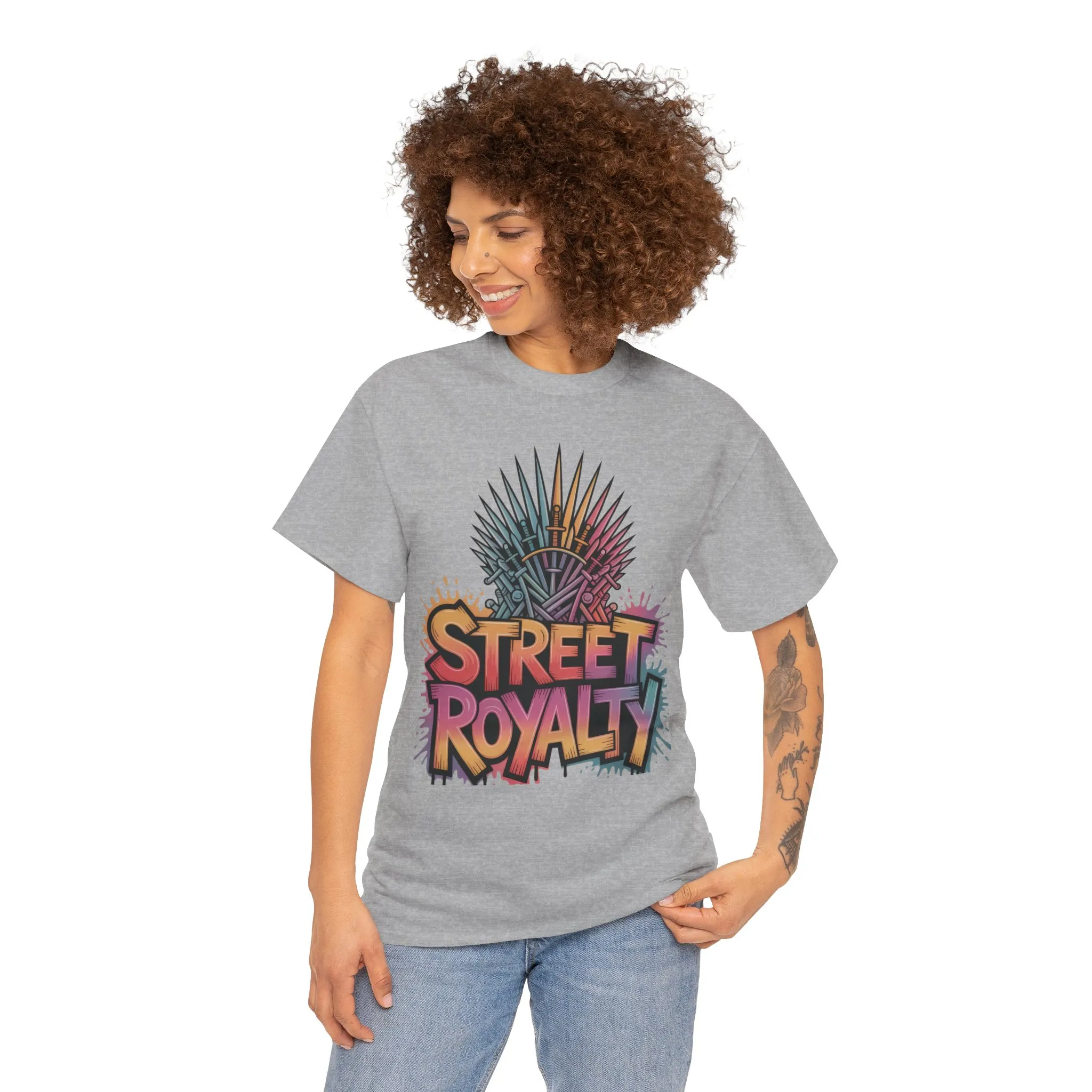 Street Royalty Women's T-Shirt, Graffiti Crown Graphic Tee, Urban Streetwear Top for Trendy Skater Girls - Image 7
