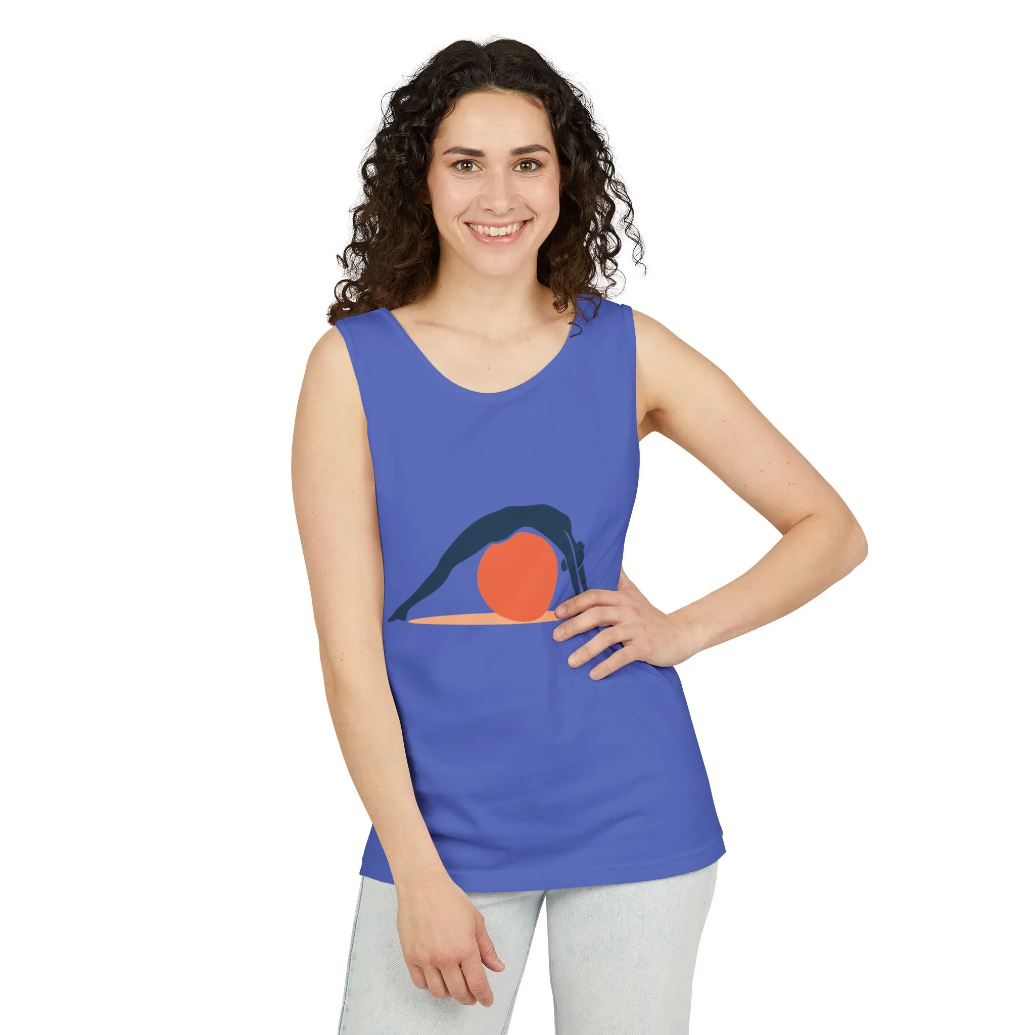 Womens Garment-Dyed Tank Top, Womens Pilates Tank Top, Yoga Fitness Graphic Top, Cute Workout Activewear Shirt - Image 18