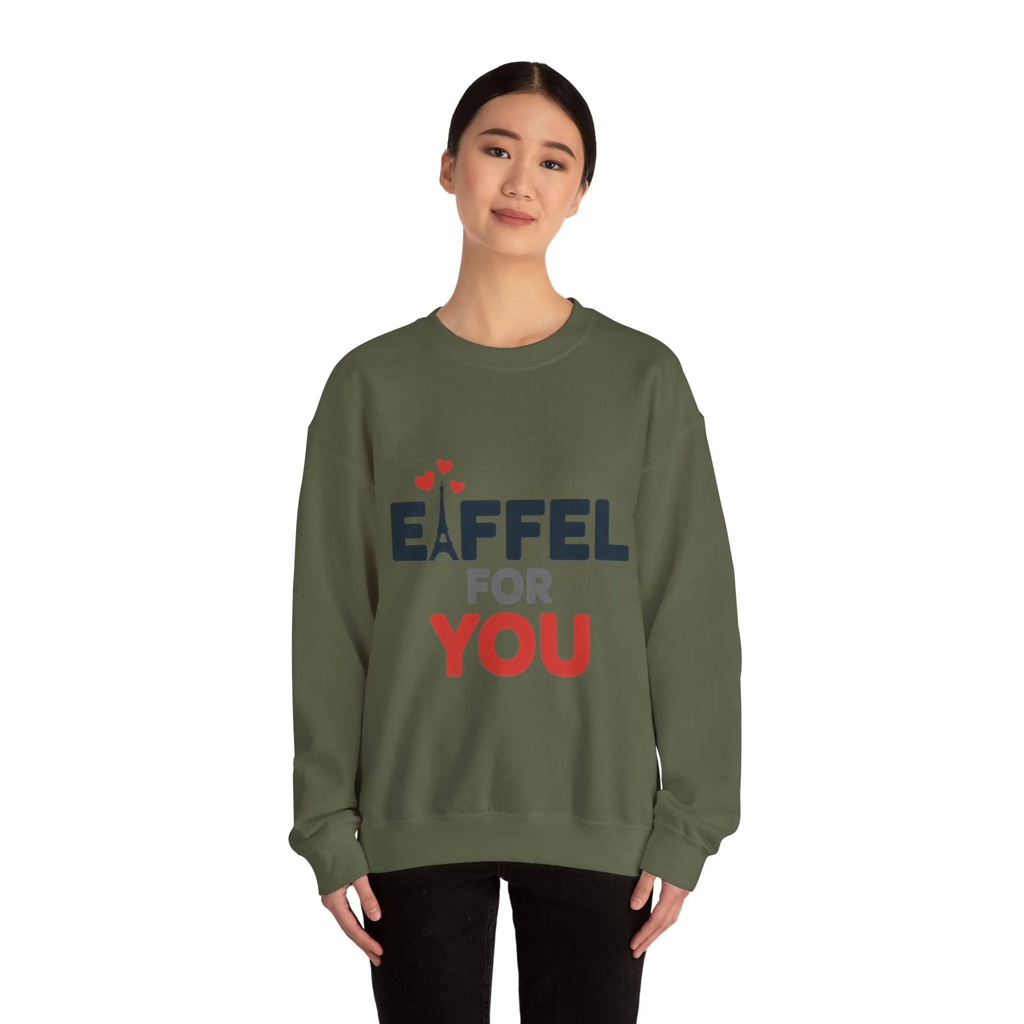 Womens Heavy Blend™ Crewneck Sweatshirt, Eiffel For You Romantic Paris Womens Sweatshirt - Image 14