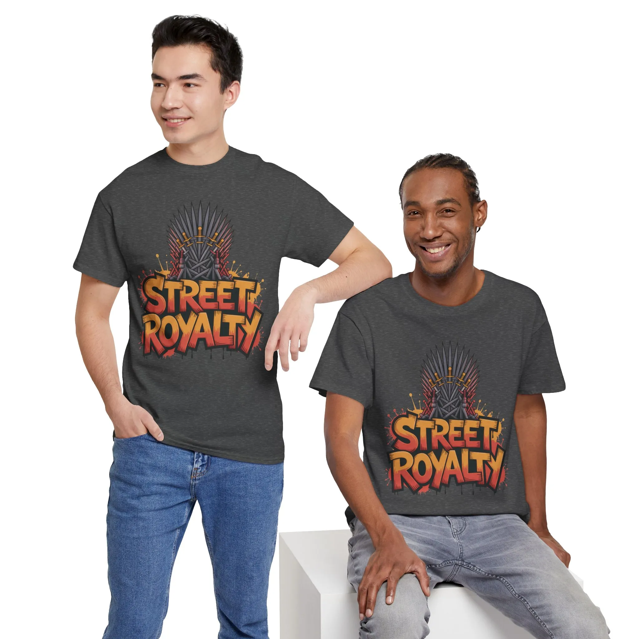 Street Royalty Men's T-Shirt, Graffiti Crown Graphic Tee, Urban Streetwear Top for Skaters and Hip Hop Style - Image 18