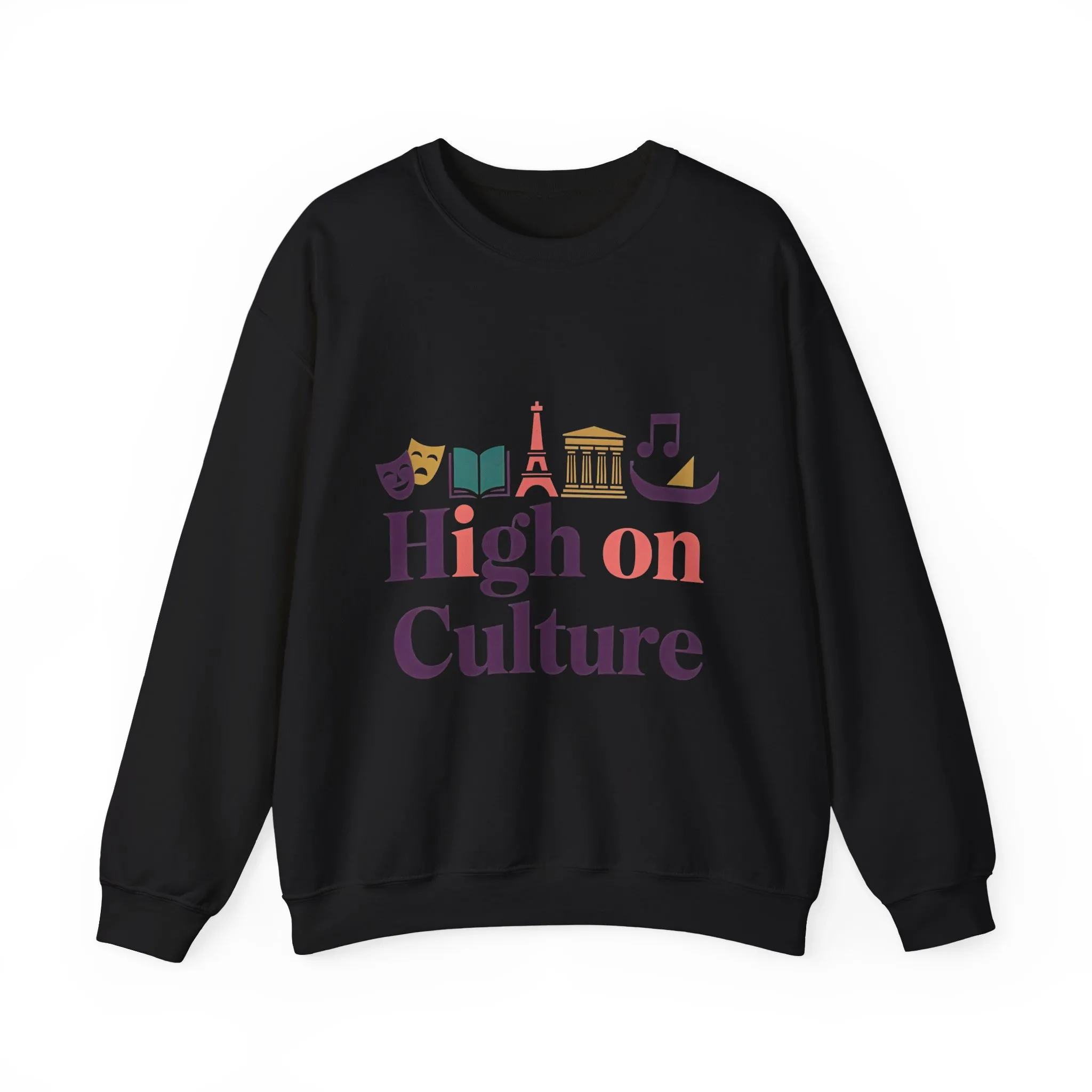 Womens Heavy Blend™ Crewneck Sweatshirt, High on Culture Womens Sweatshirt, Stylish Cultural Graphic Top - Image 7