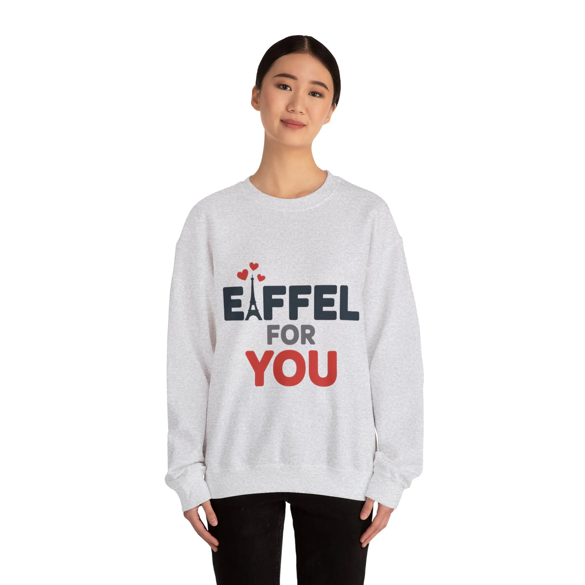 Womens Heavy Blend™ Crewneck Sweatshirt, Eiffel For You Romantic Paris Womens Sweatshirt - Image 5