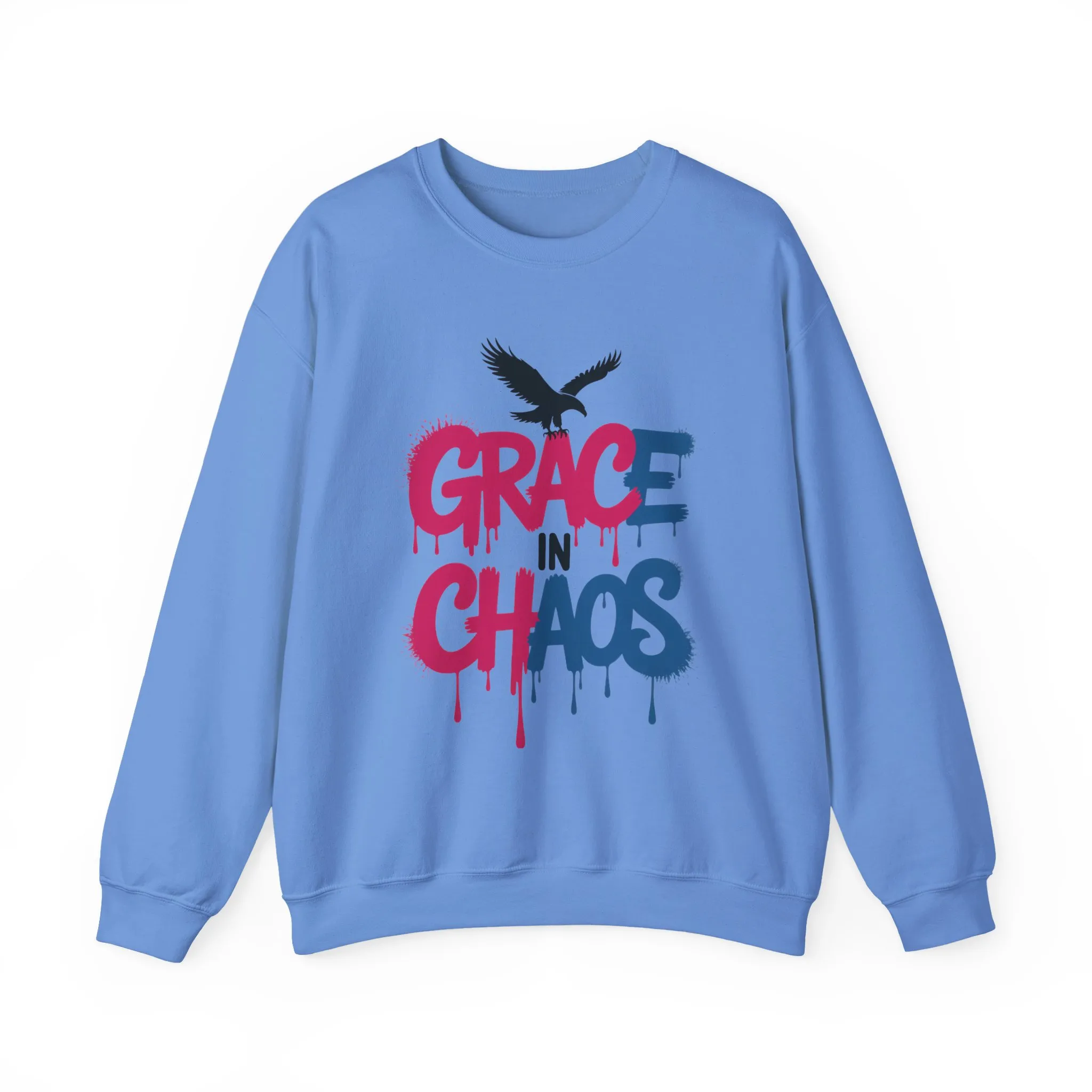 Women's Sweatshirt Grace in Chaos, Graffiti Dripping Street Art Pullover, Bold Urban Graphic - Image 2