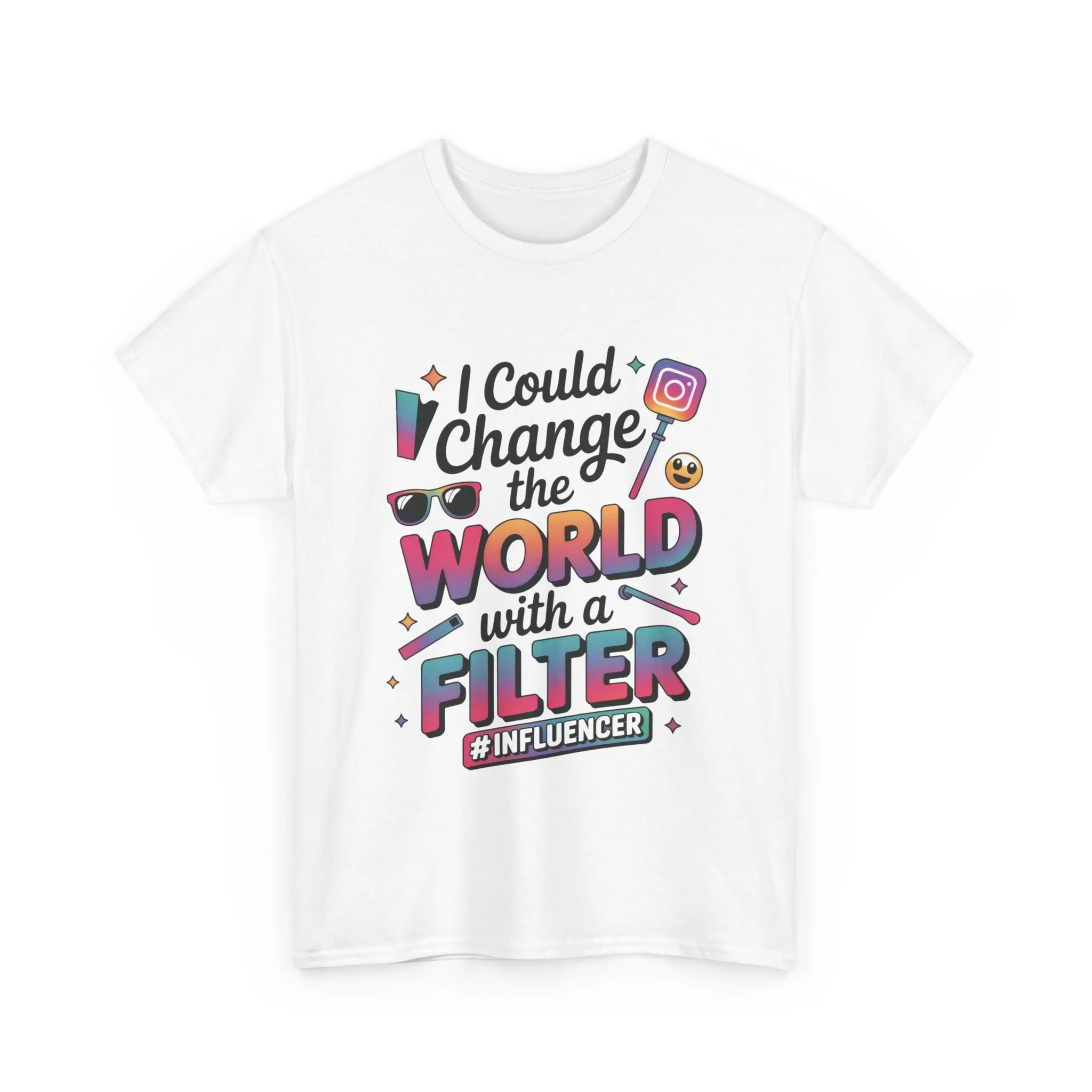 Womens Heavy Cotton Tee, Womens Influencer T-Shirt, Funny Social Media Graphic Tee, Cute Trendy Top - Image 4