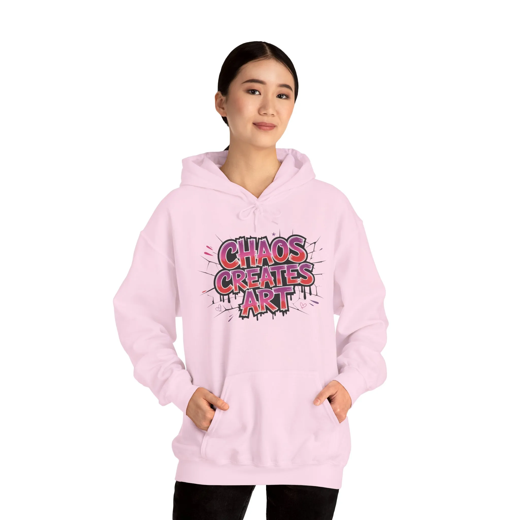 Women's Heavy Blend™ Hooded Sweatshirt, Chaos Creates Art Graffiti Hoodie Womens Streetwear - Image 31